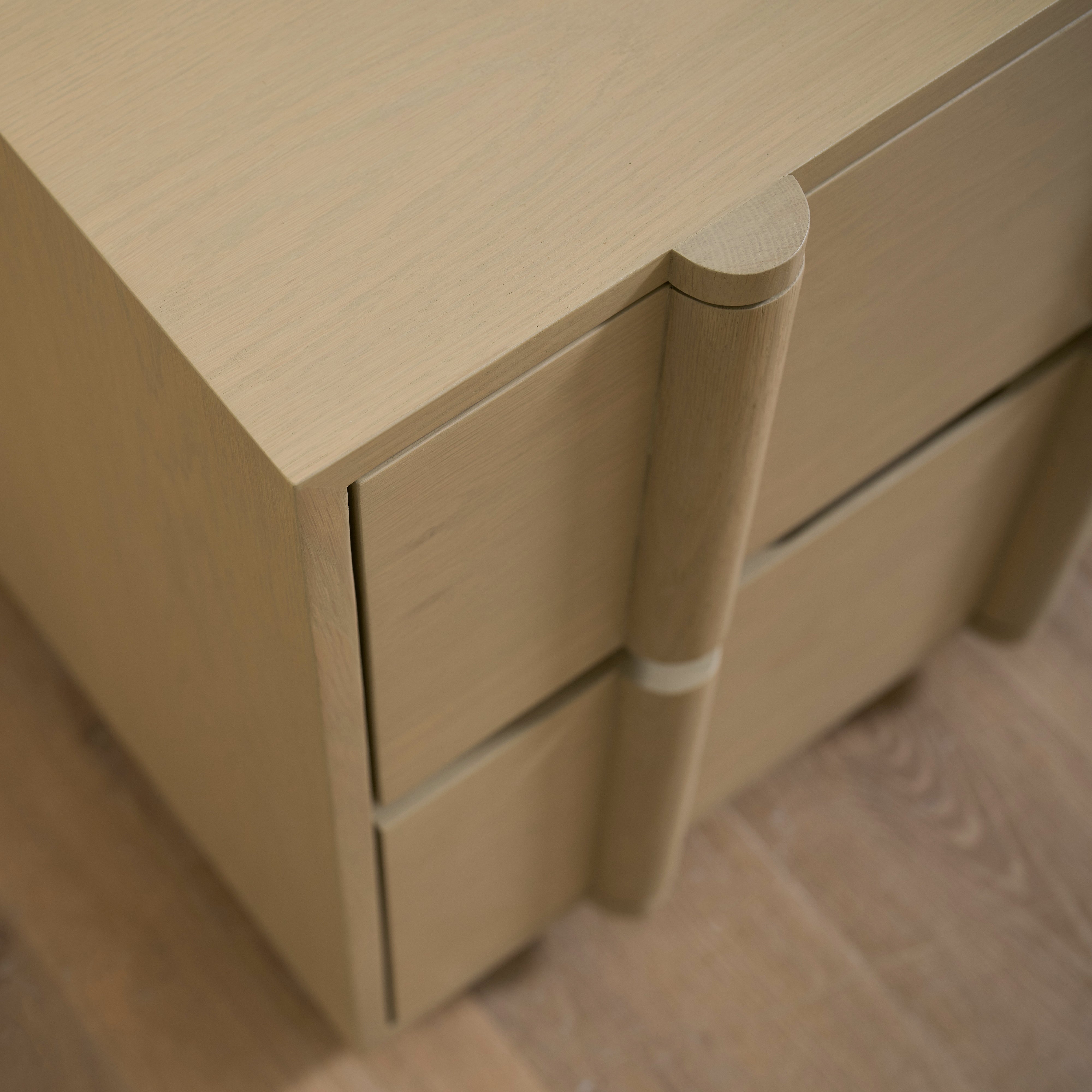 As Shown: 24"L x 20"D x 25"H | Material: Solid Ash | Finish: Natural