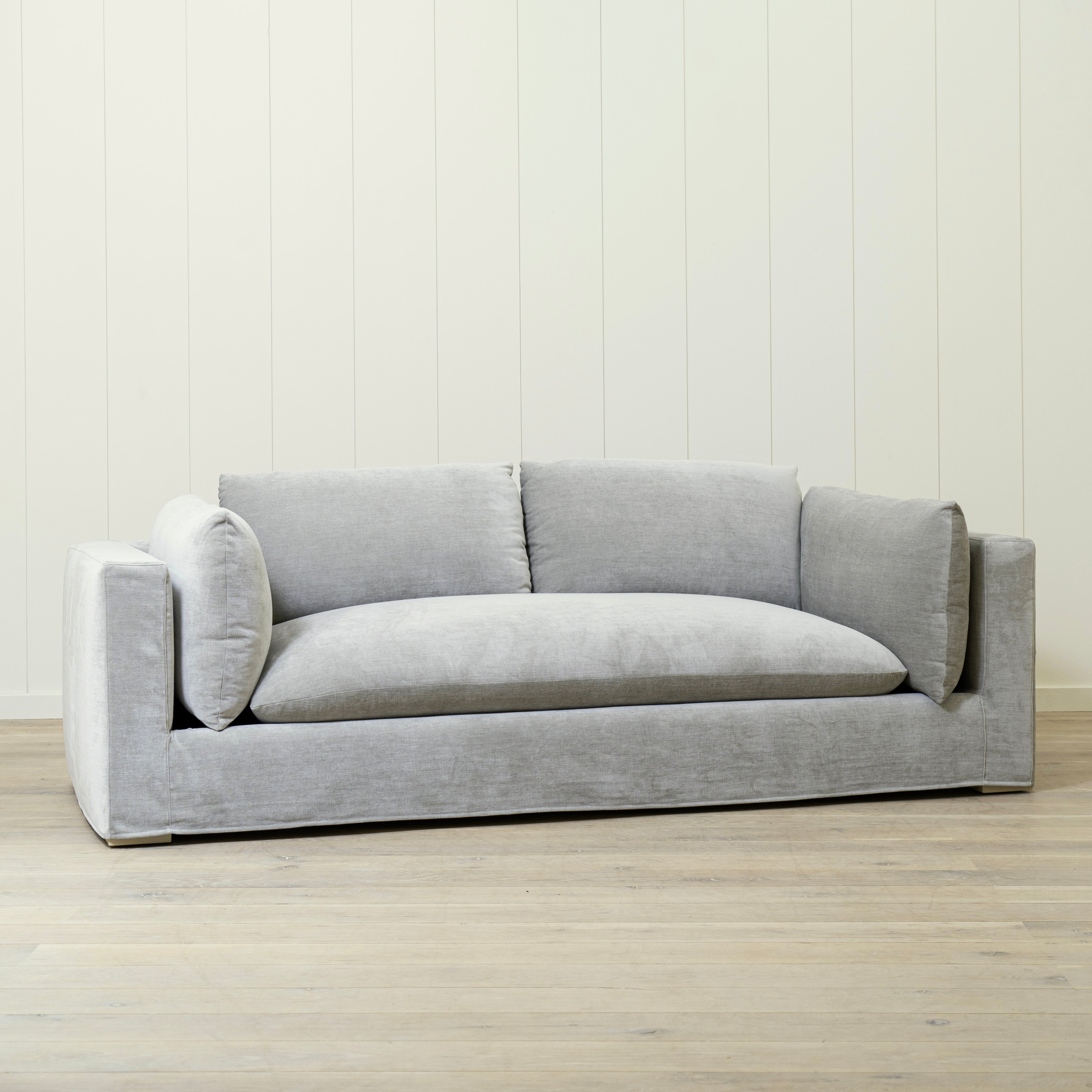 As Shown: Slipcovered Canyon Pewter, Nordic White