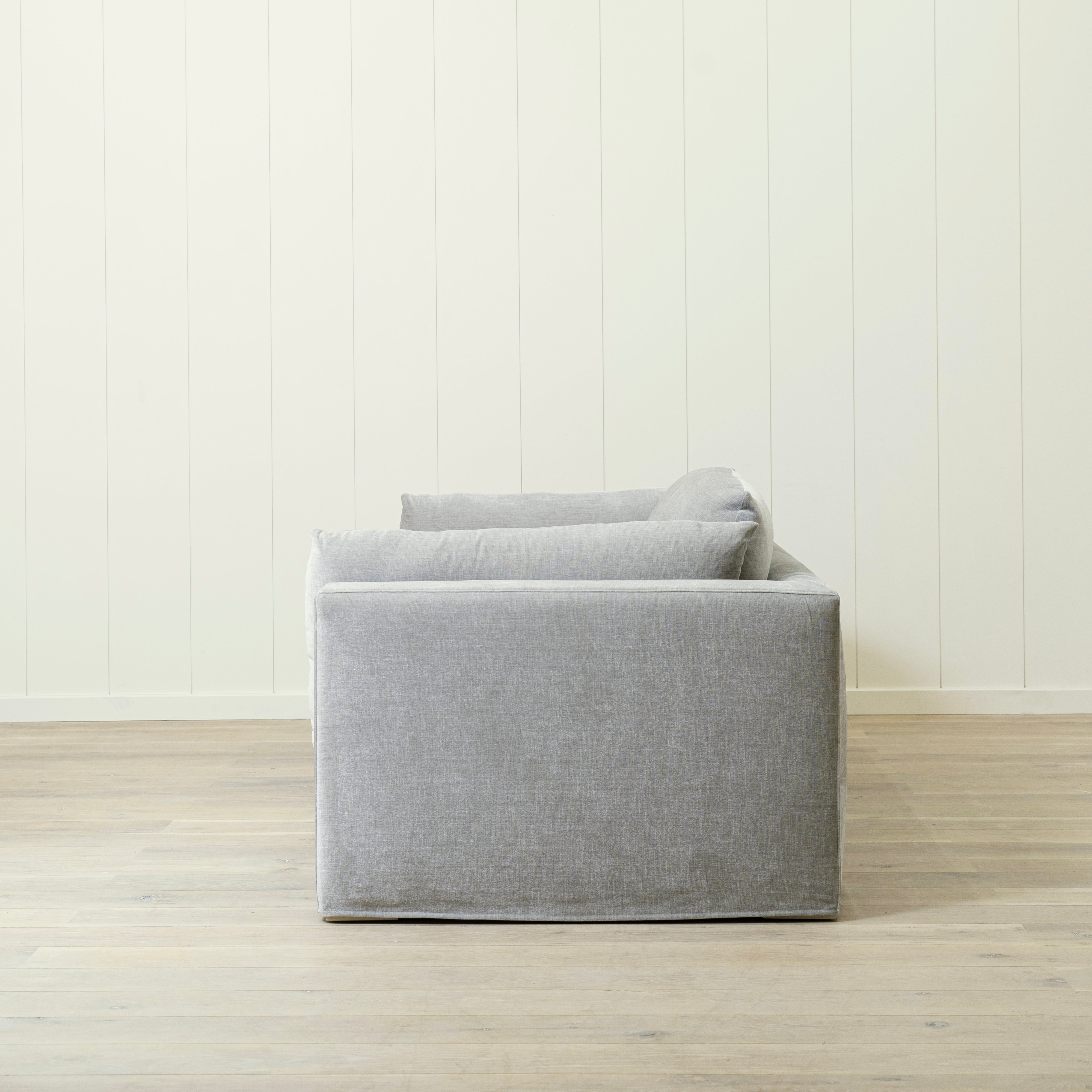 As Shown: Slipcovered Canyon Pewter, Nordic White