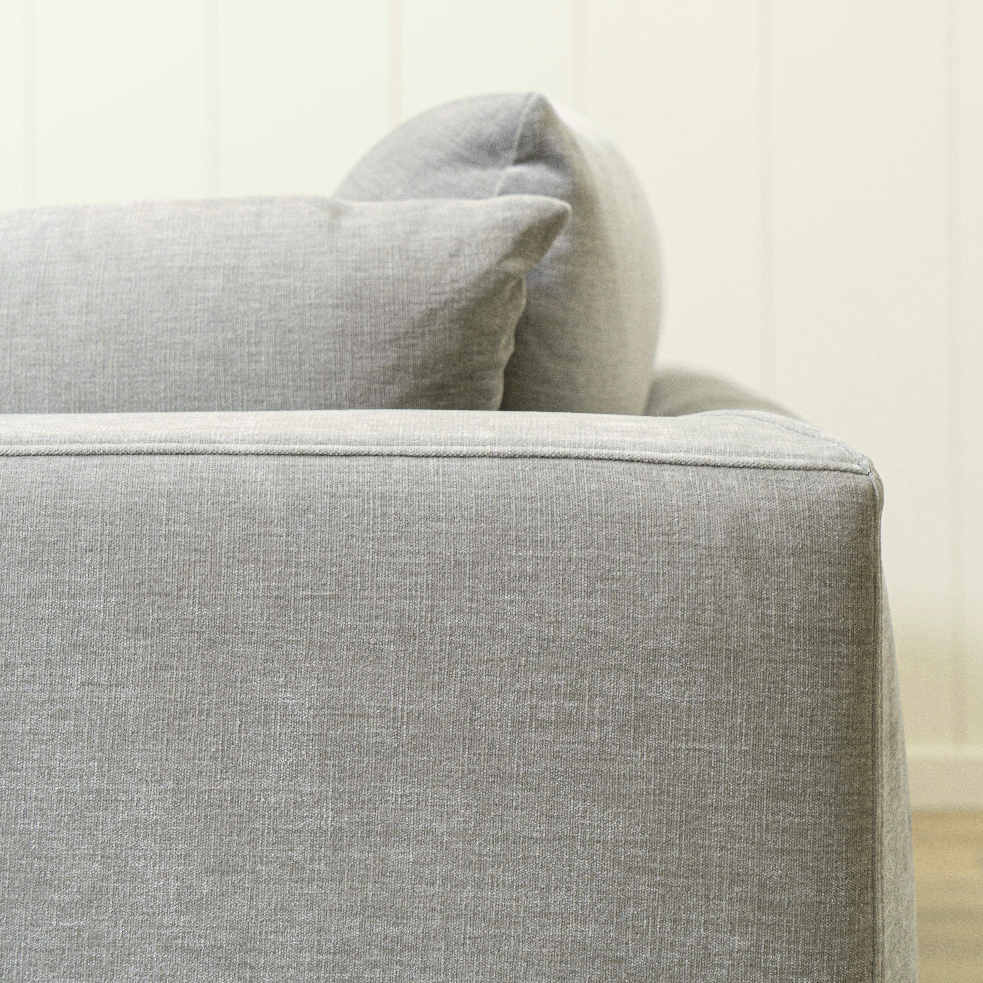 As Shown: Slipcovered Canyon Pewter, Nordic White