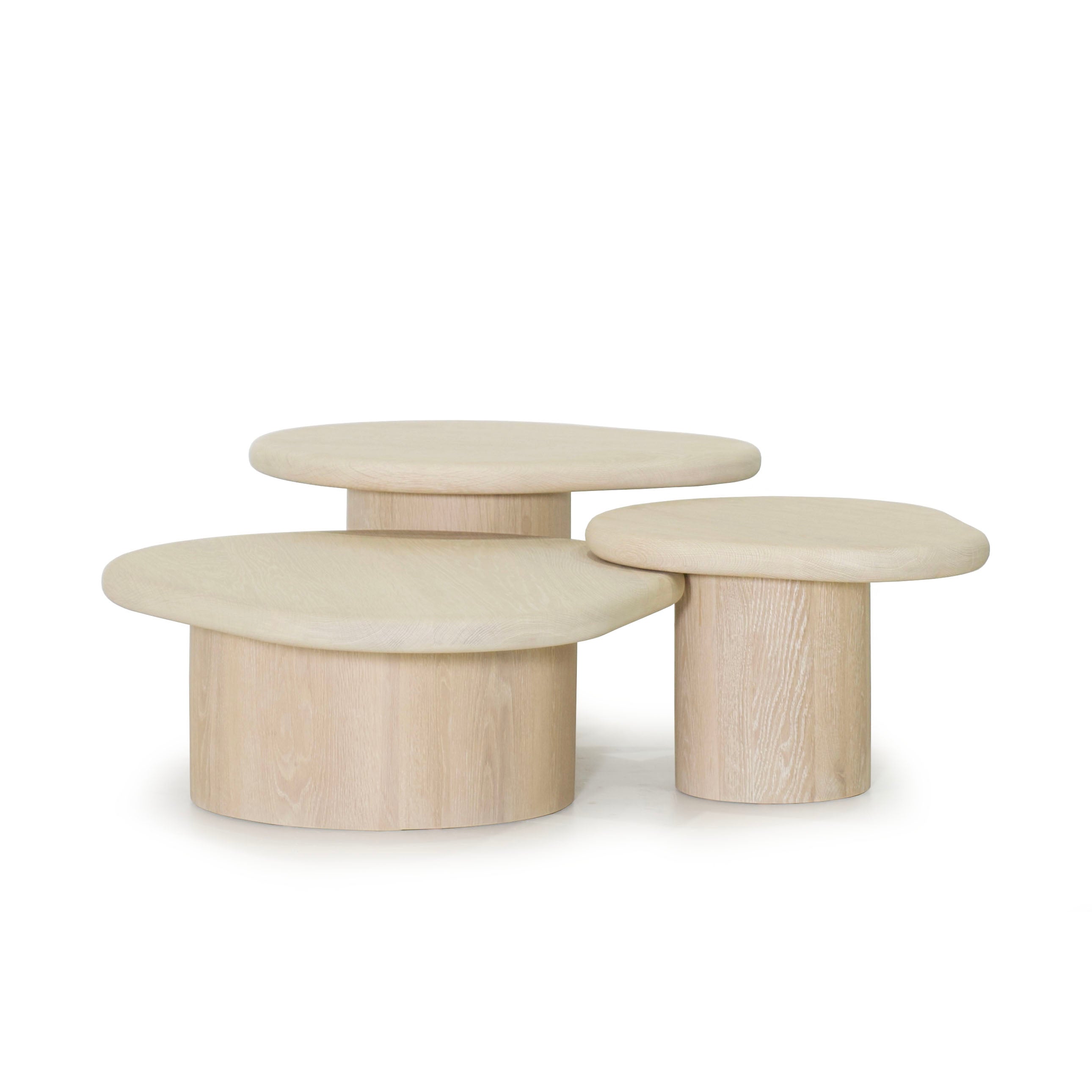 Dimensions: Large: 35"W x 29"D x 12"H, Medium: 28"W x 23"D x 16"H, Small: 23"W x 19"D x 14"H | Material: Solid Oak (Bullnosed Edge) | Finish: Sand