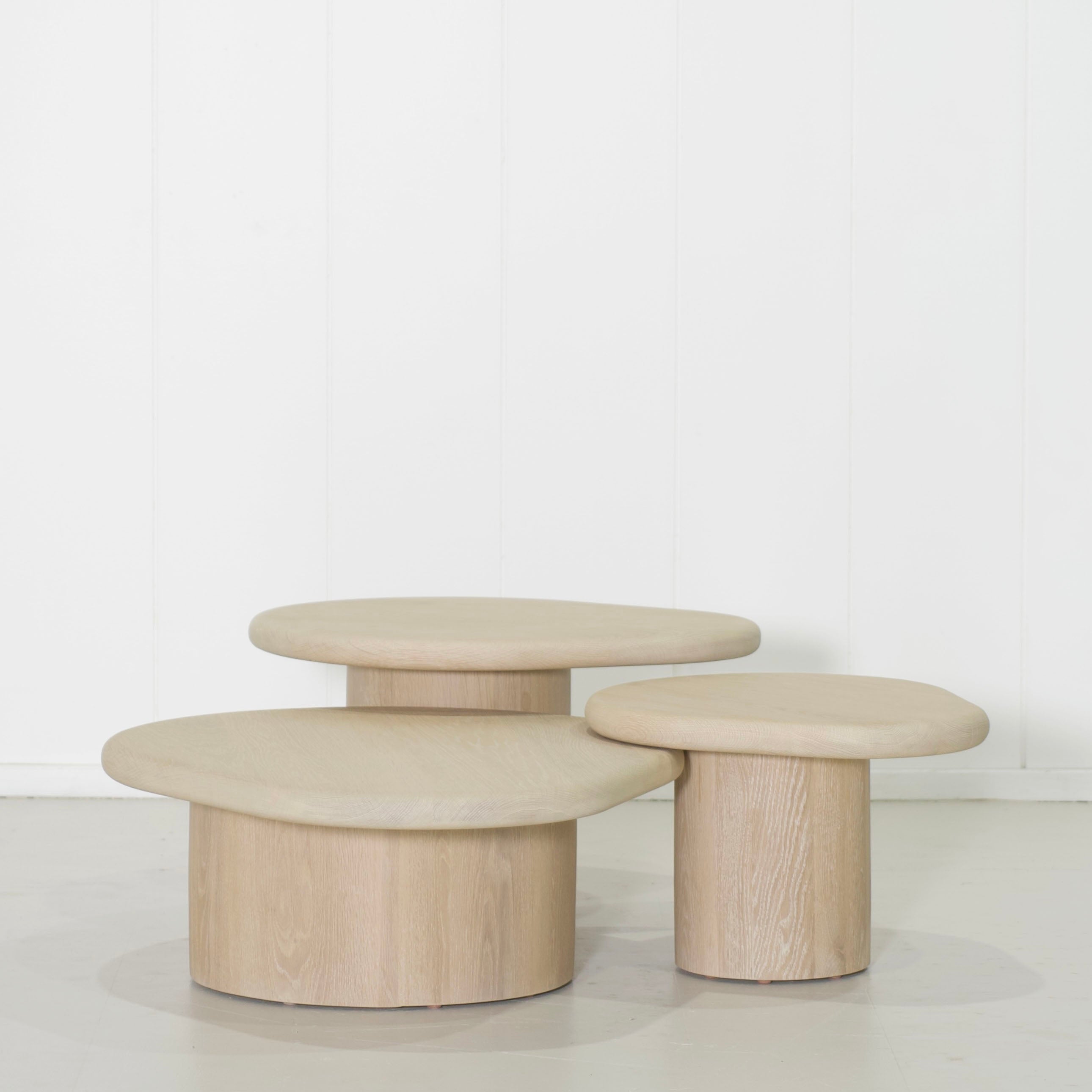 Dimensions: Large: 35"W x 29"D x 12"H, Medium: 28"W x 23"D x 16"H, Small: 23"W x 19"D x 14"H | Material: Solid Oak (Bullnosed Edge) | Finish: Sand