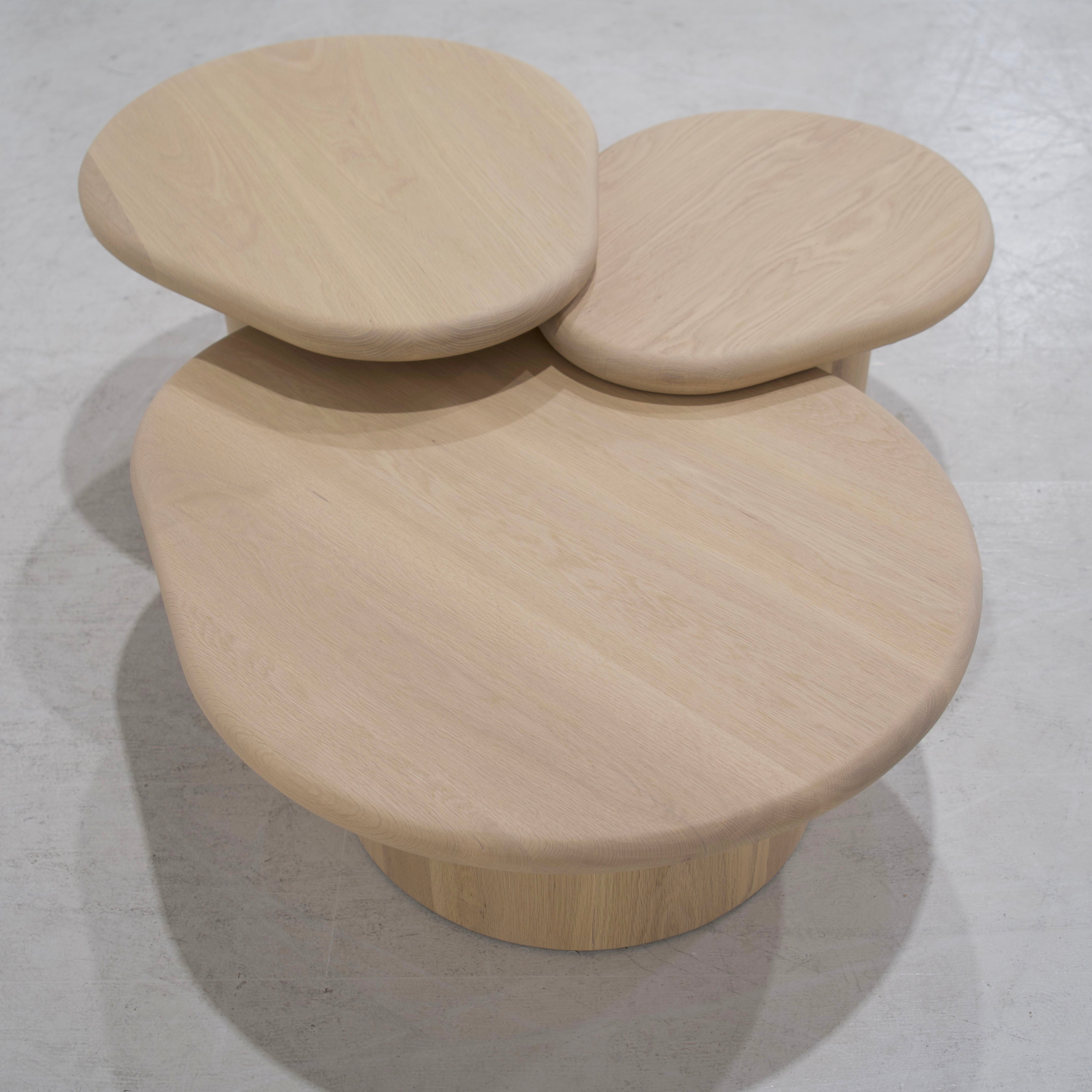 Dimensions: Large: 35"L x 29"D x 12"H, Medium: 28"L x 23"D x 16"H, Small: 23"L x 19"D x 14"H | Material: Solid Oak (Bullnosed Edge) | Finish: Natural