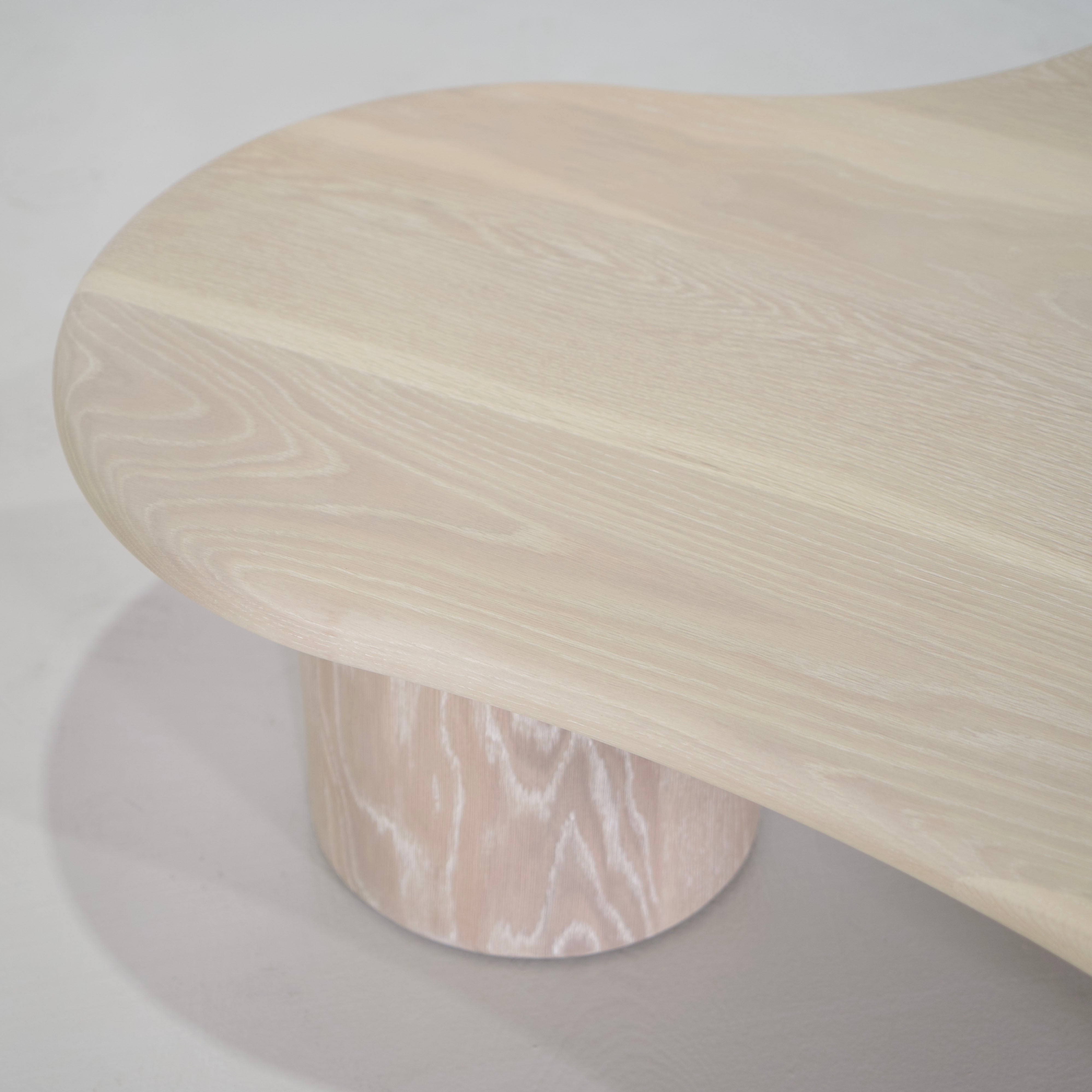 As Shown: 55"W x 41"D x 15"H | Solid White Oak | Bullnosed Edge | Sand