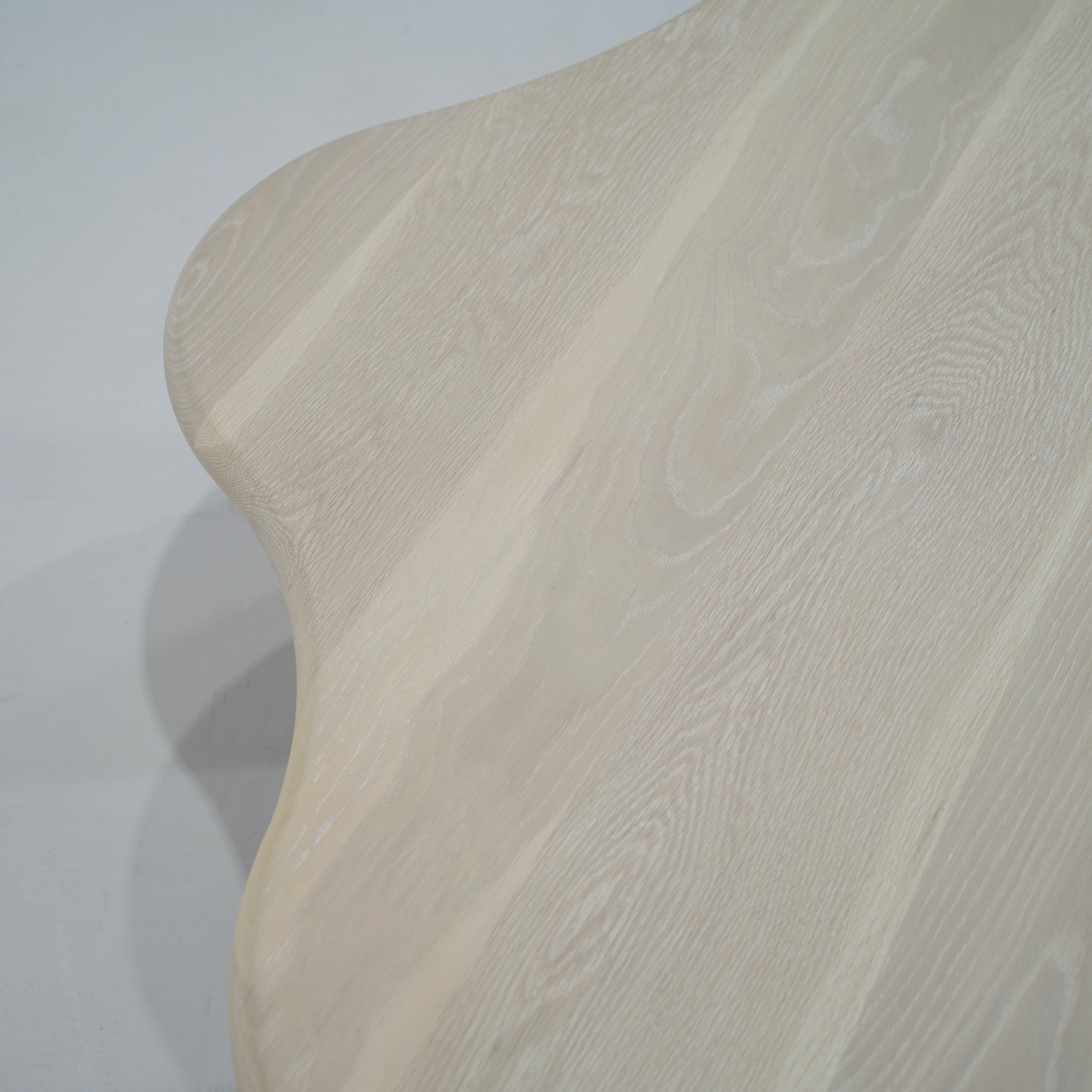 As Shown: 55"W x 41"D x 15"H | Solid White Oak | Bullnosed Edge | Sand