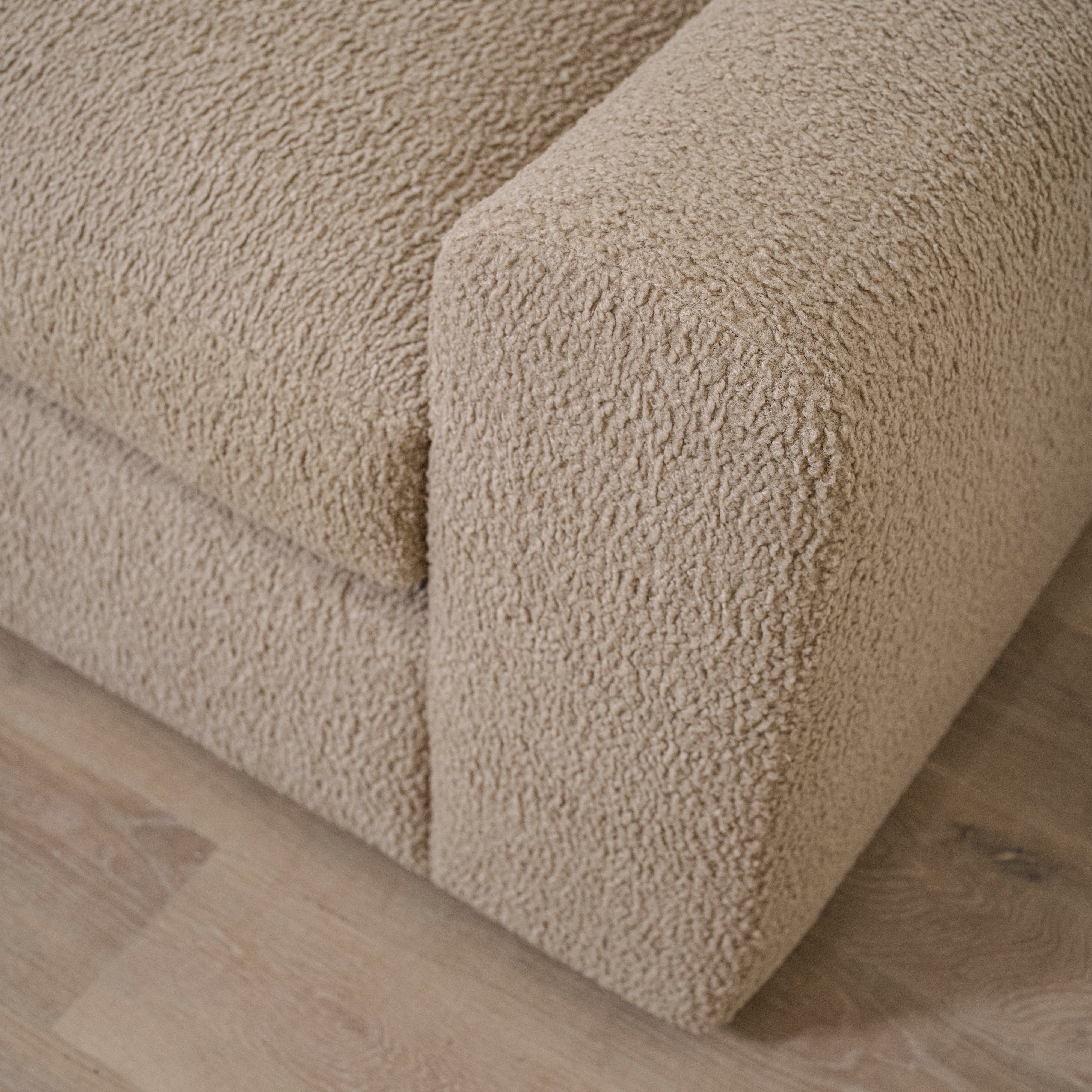 As Shown in Large, Upholstered in Sheepskin Toast