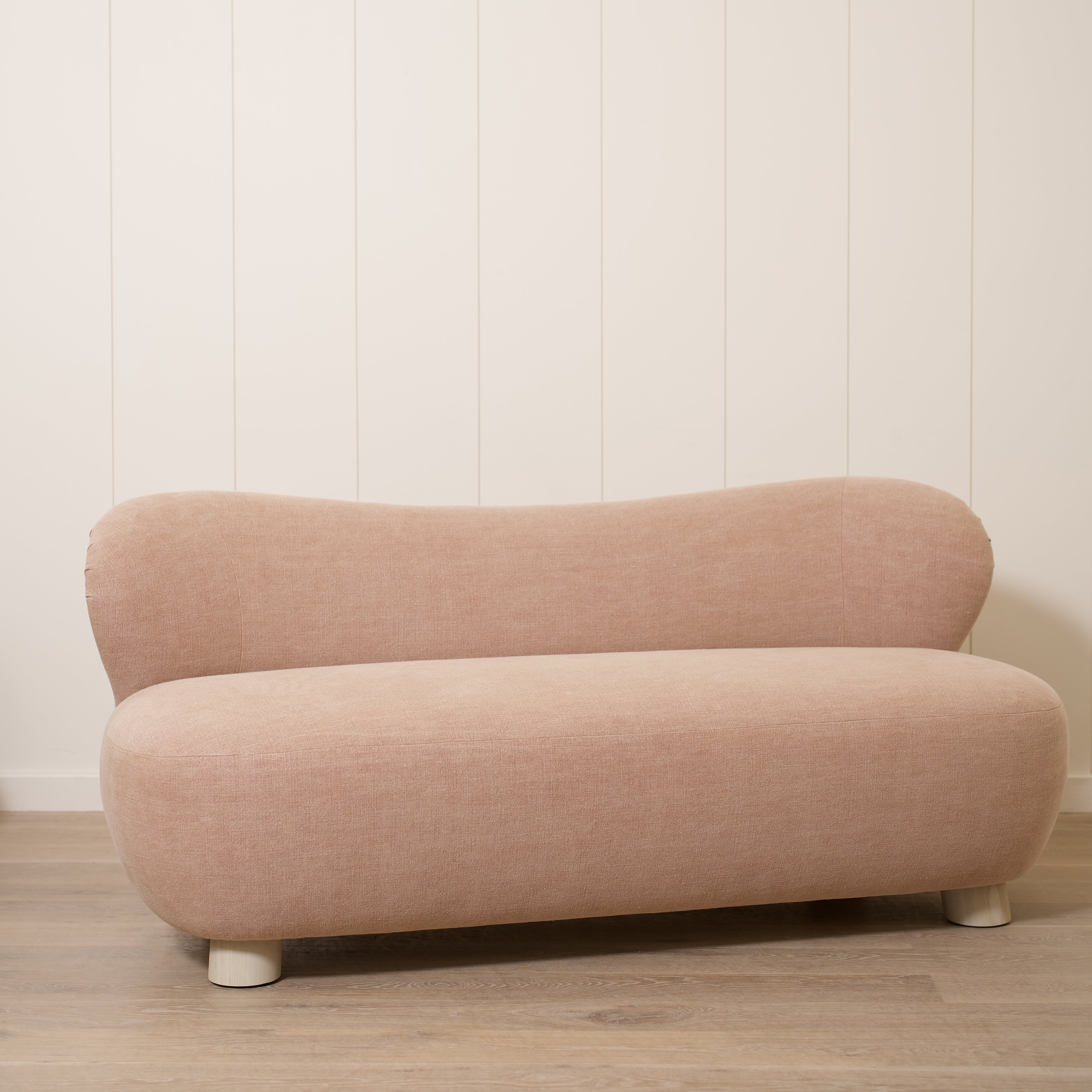 As Shown: 72"L x 35"D x 33"H | Style: Upholstered | Fabric: Granby Clay | Finish: Shell