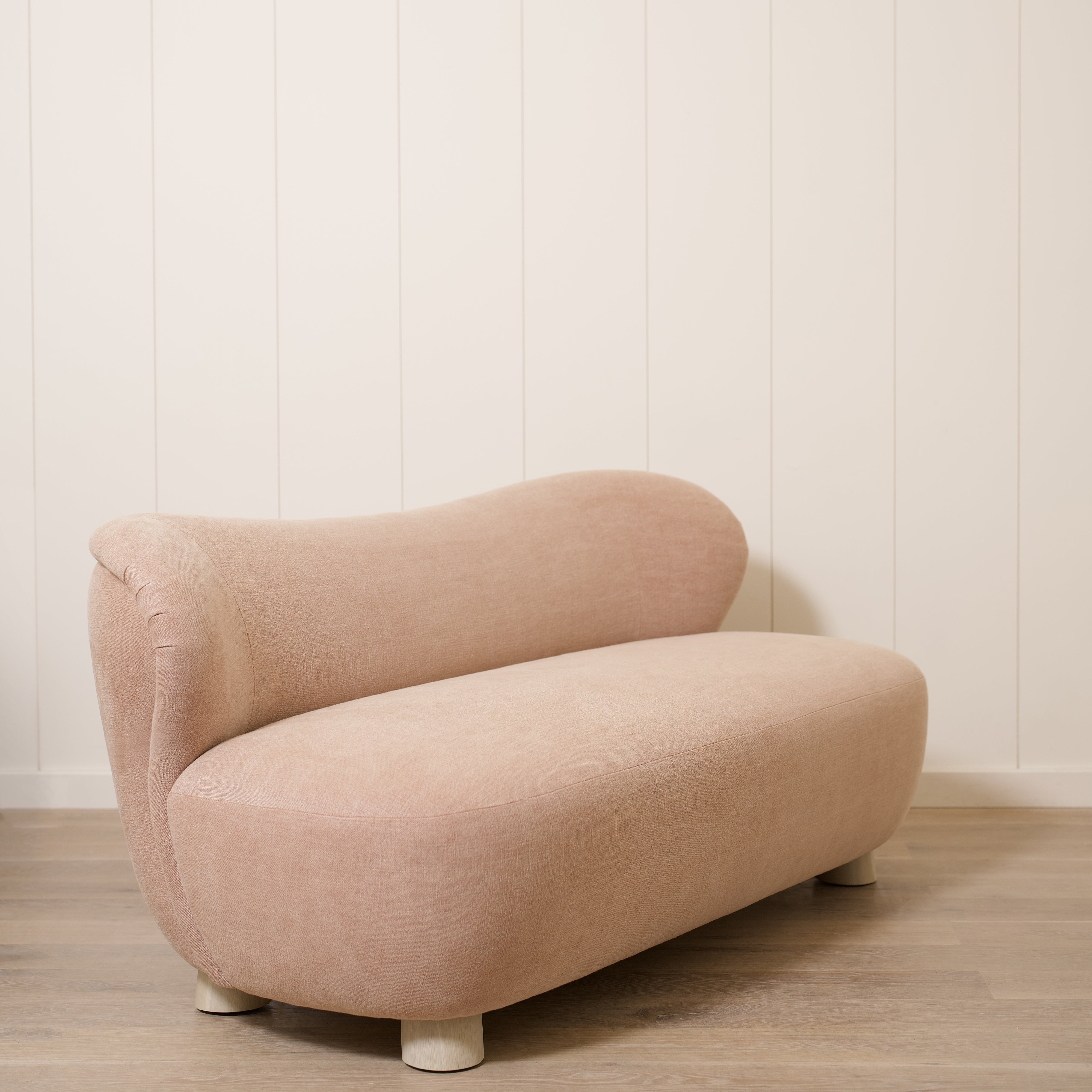 As Shown: 72"L x 35"D x 33"H | Style: Upholstered | Fabric: Granby Clay | Finish: Shell