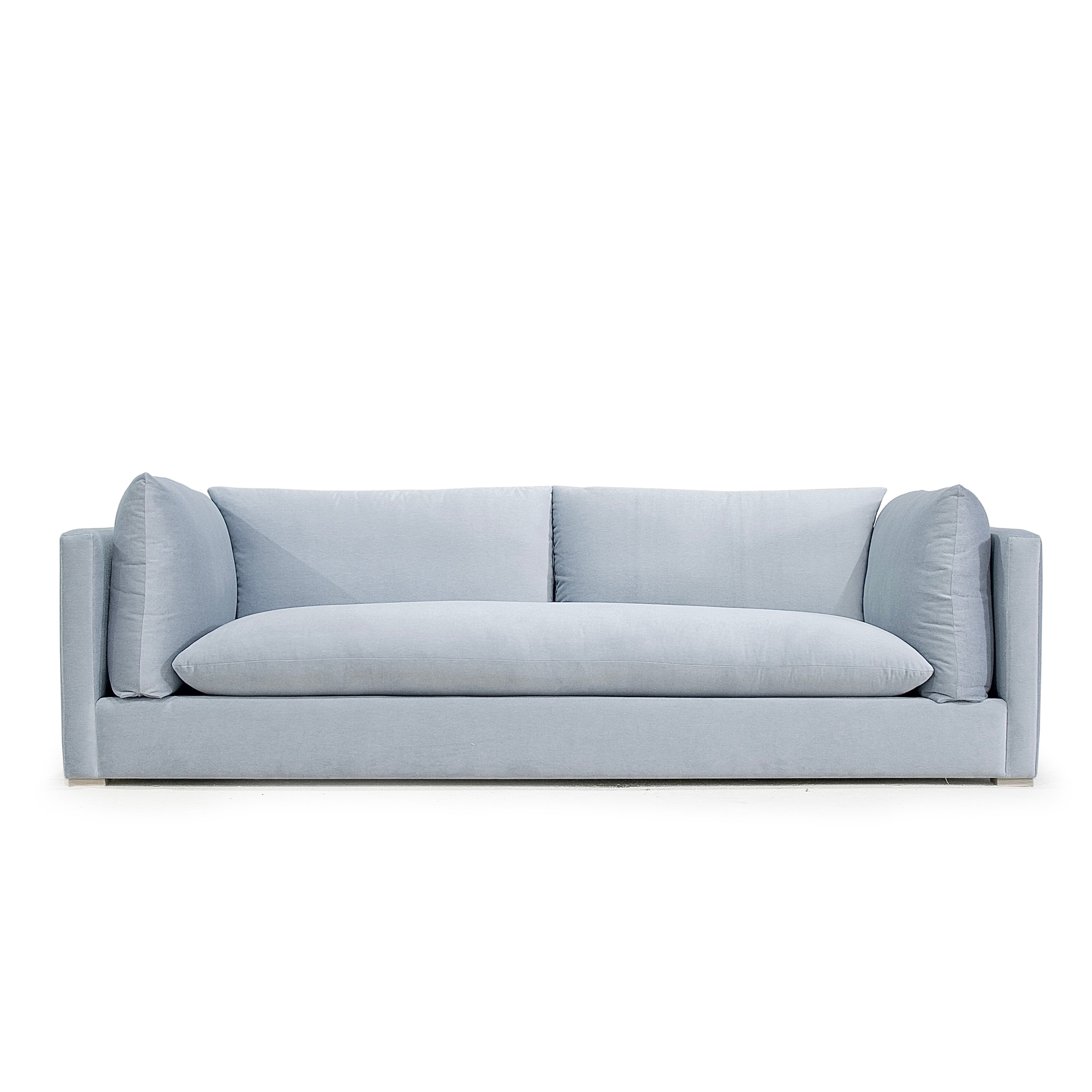 As Shown: in COM, legs finished in Mint White Super White.