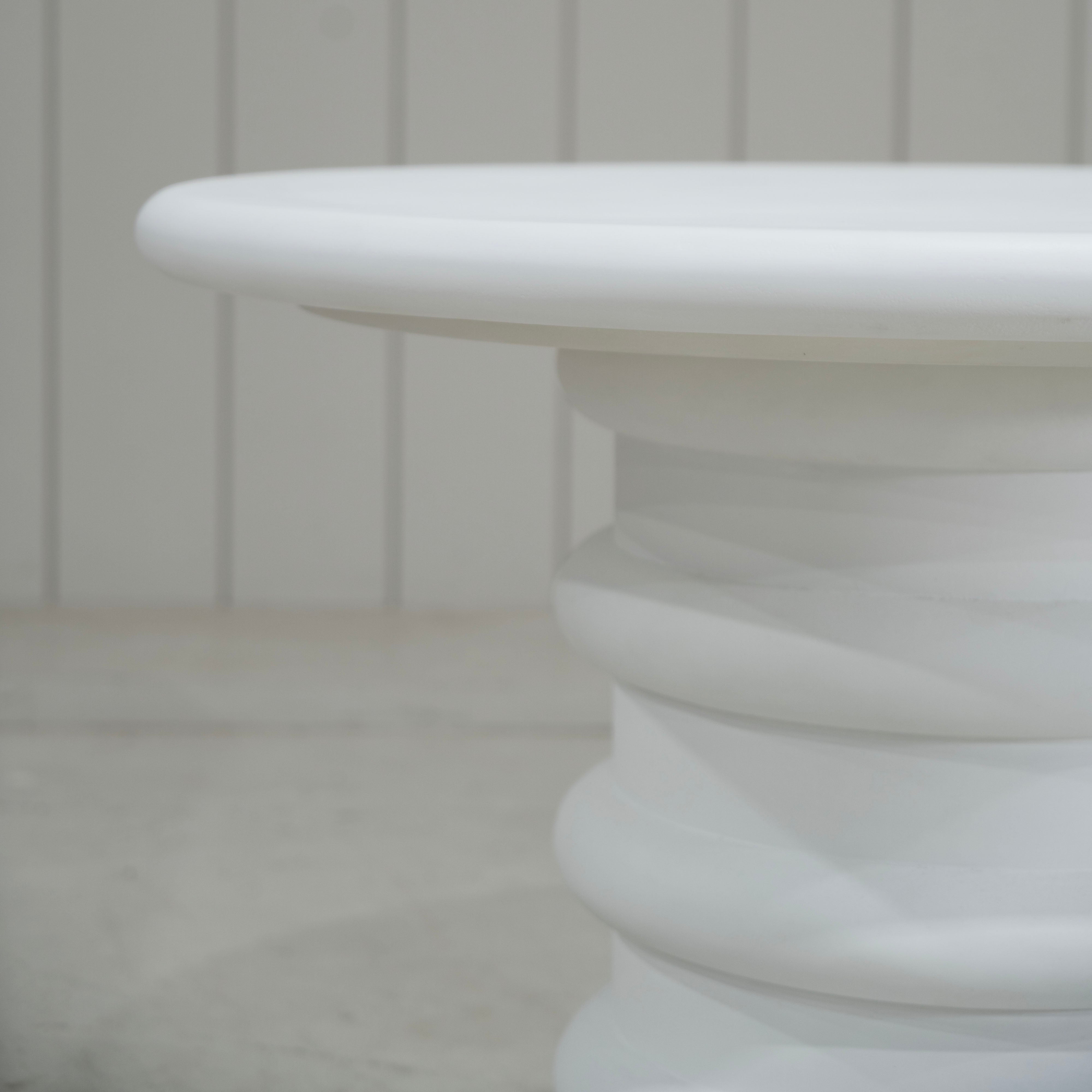 As Shown: in both sizes, 8 step limestone micro coat, White.