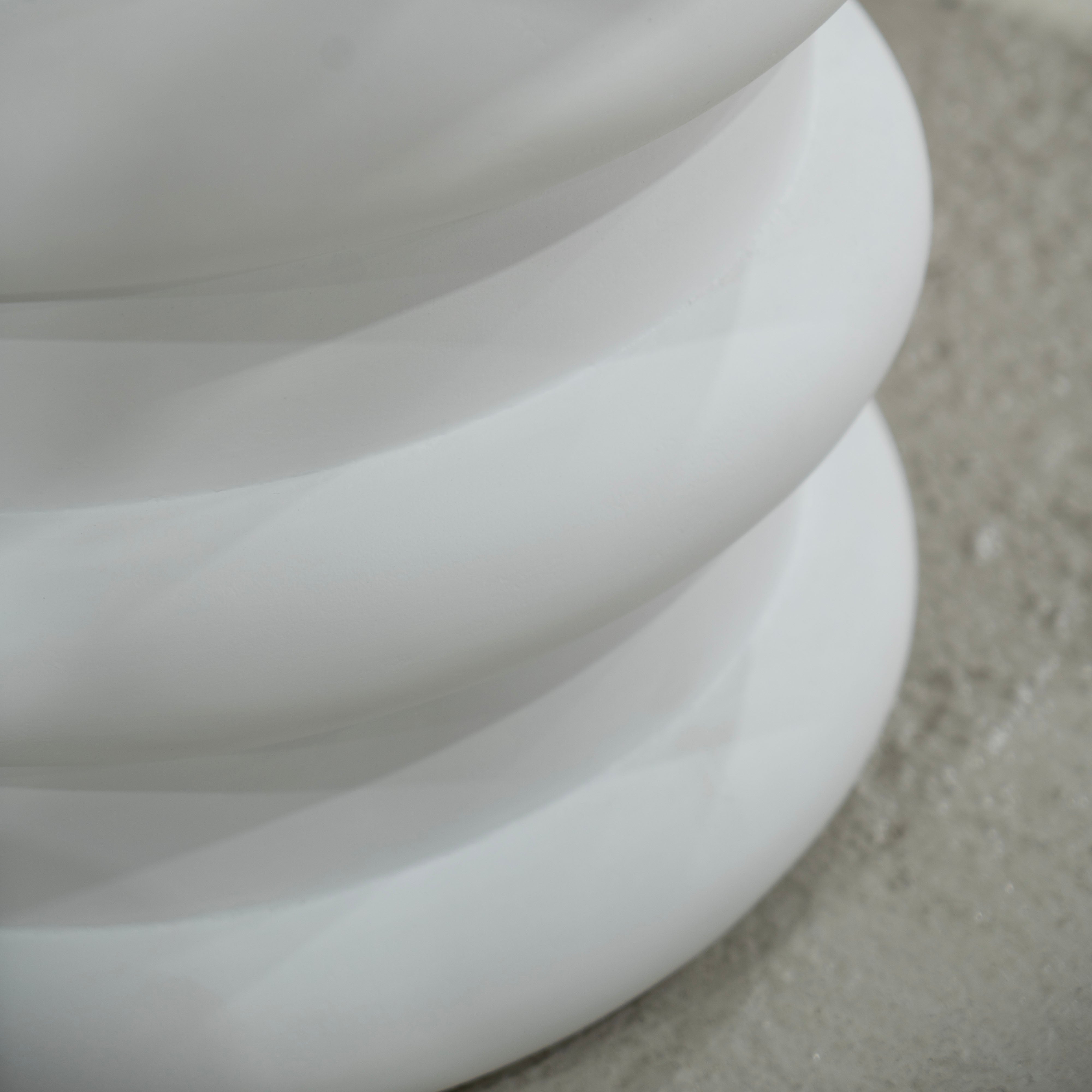 As Shown: in both sizes, 8 step limestone micro coat, White.