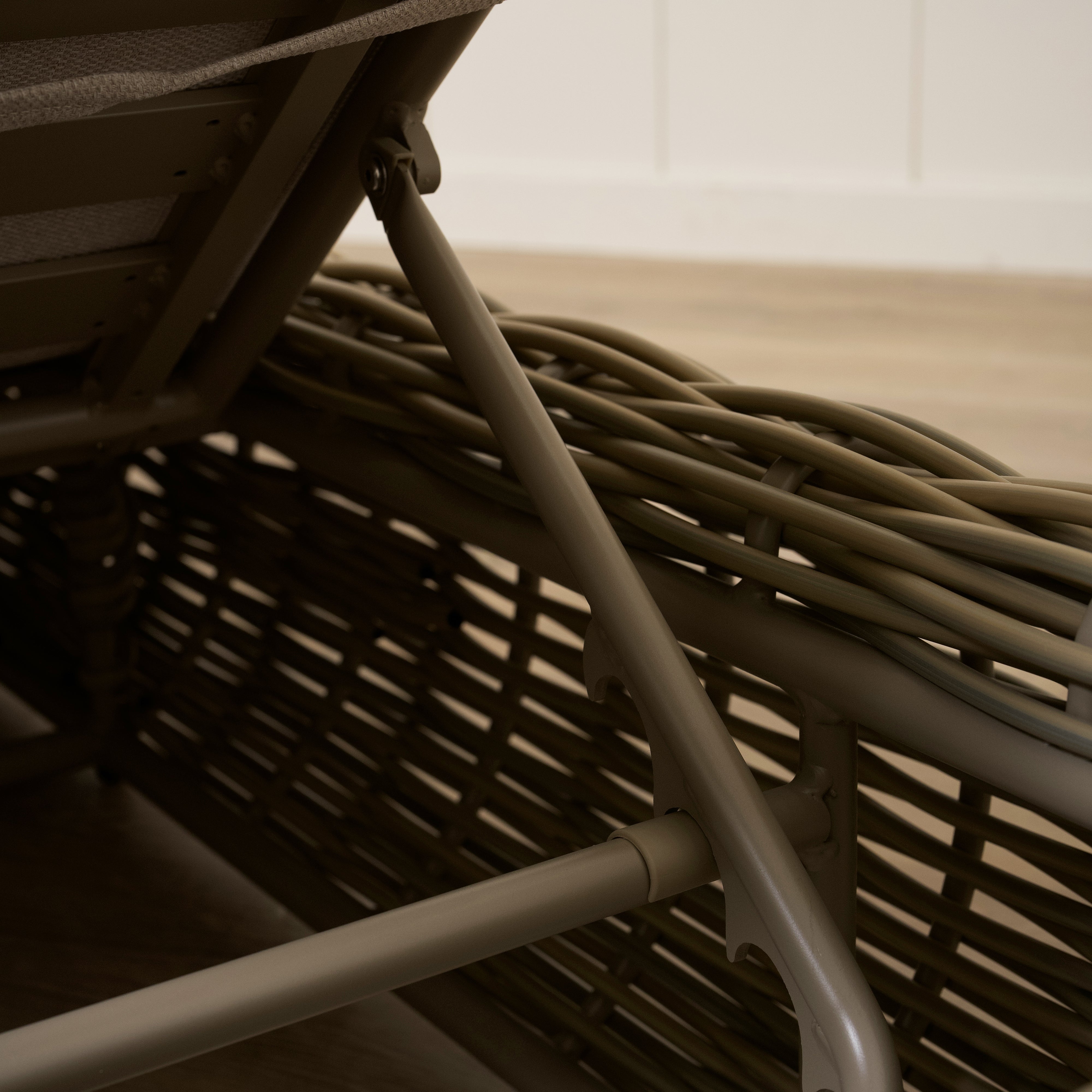 As Shown
Flax, Aluminum/Wicker