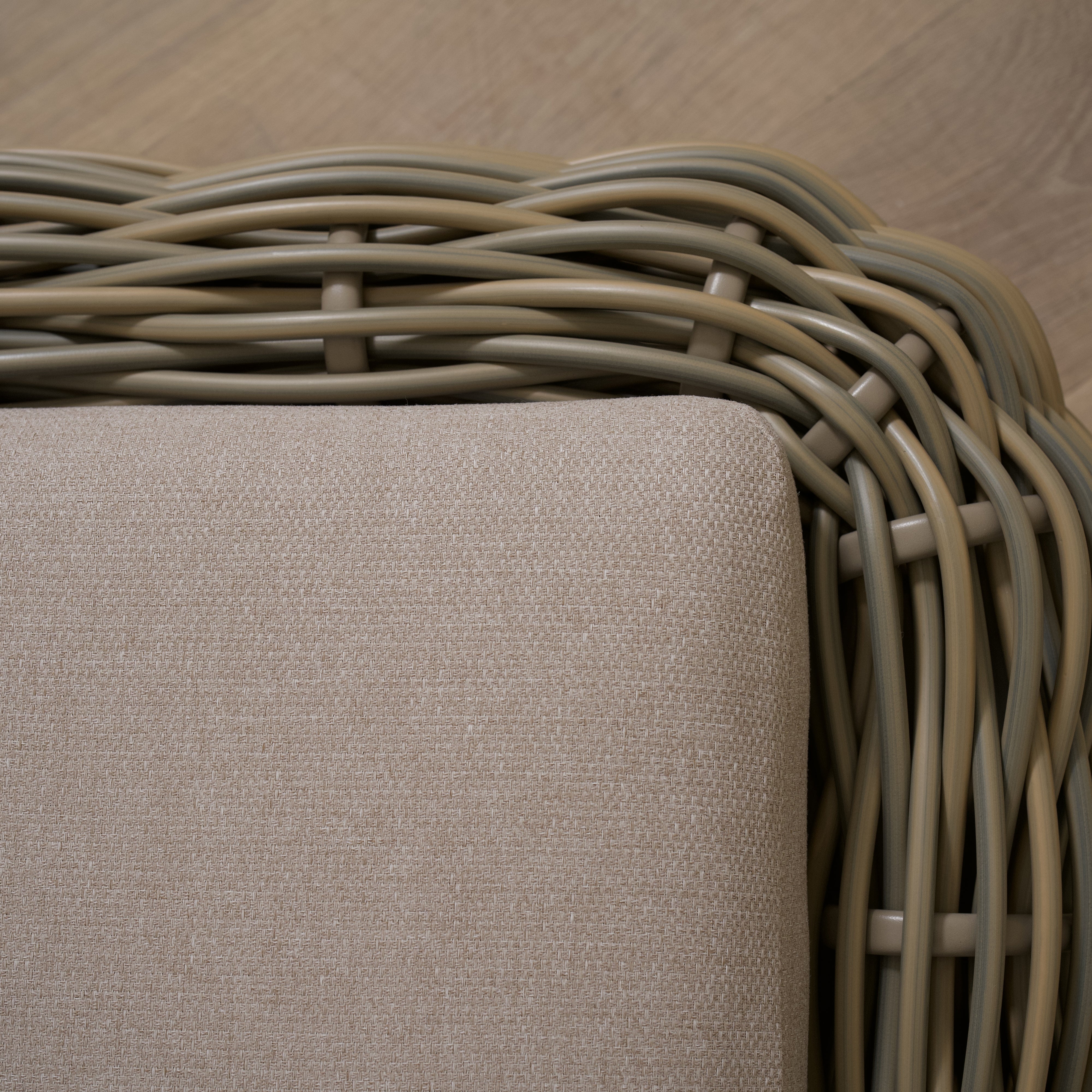 As Shown
Flax, Aluminum/Wicker