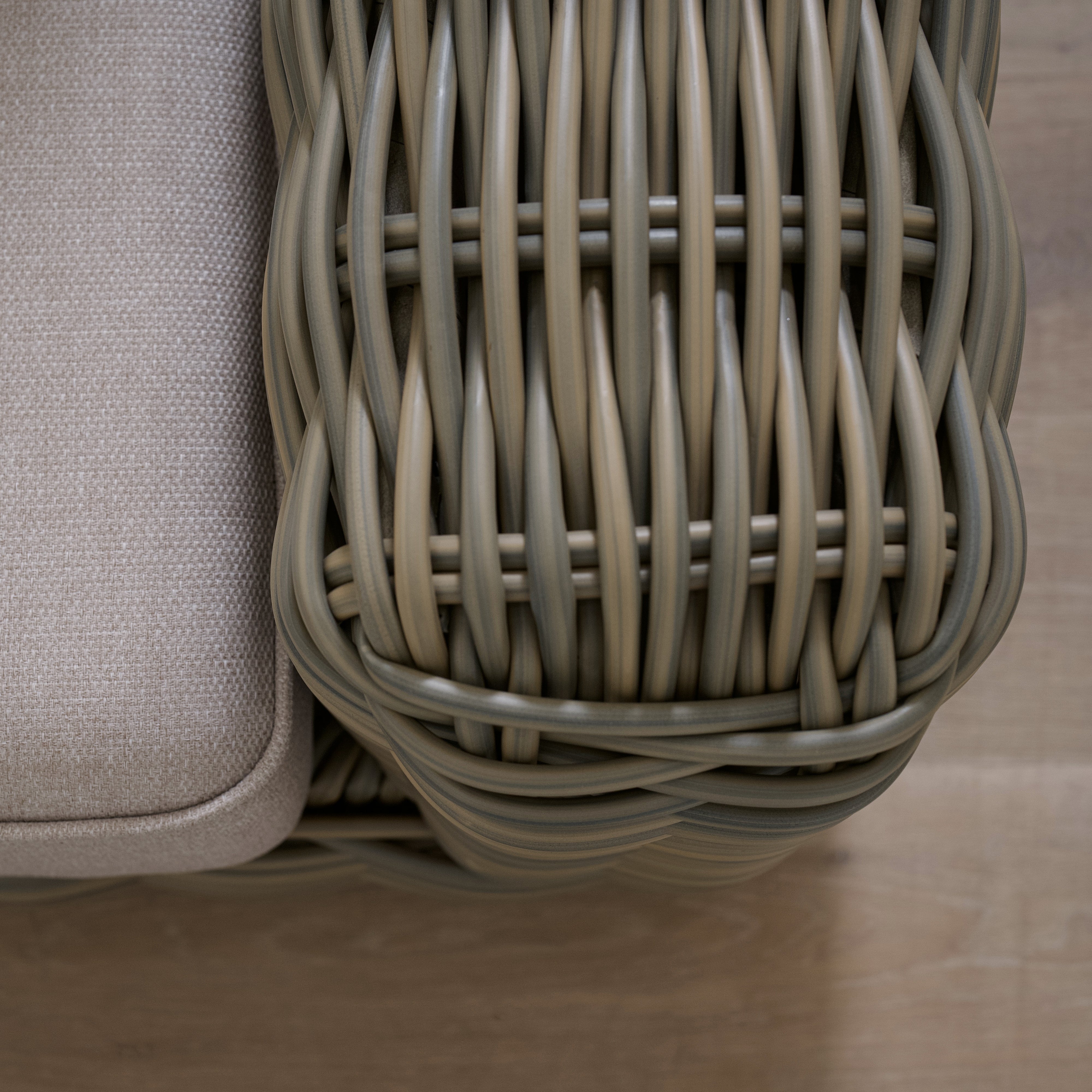 As Shown
Flax, Aluminum/Wicker