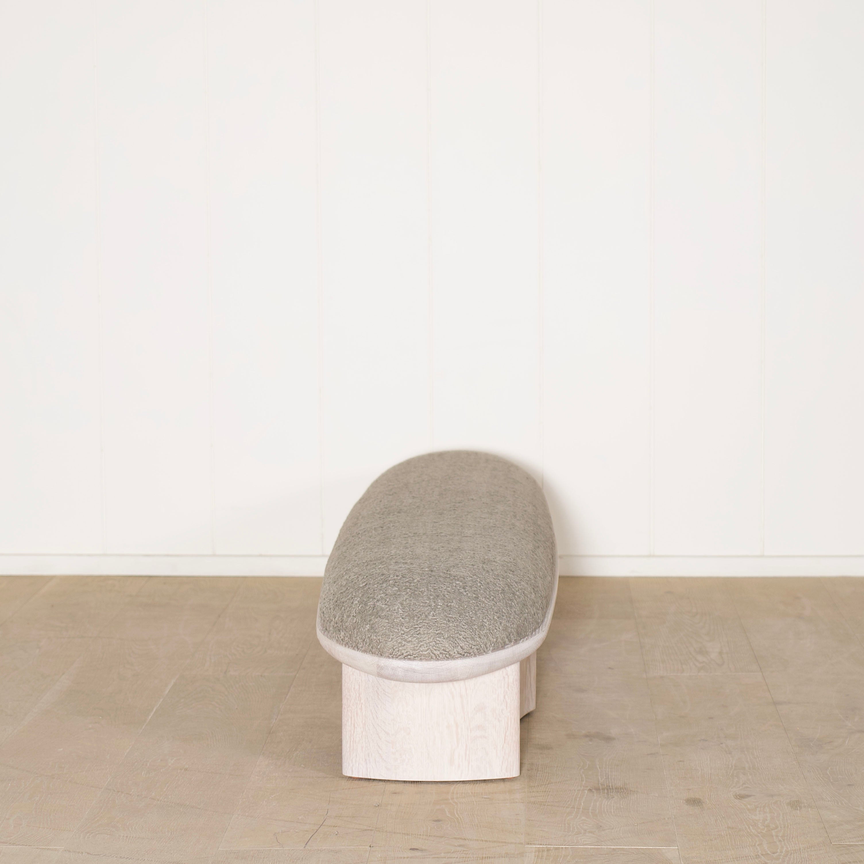 As Shown: in Sheepskin Olive, oak finished in Mint White Super White.