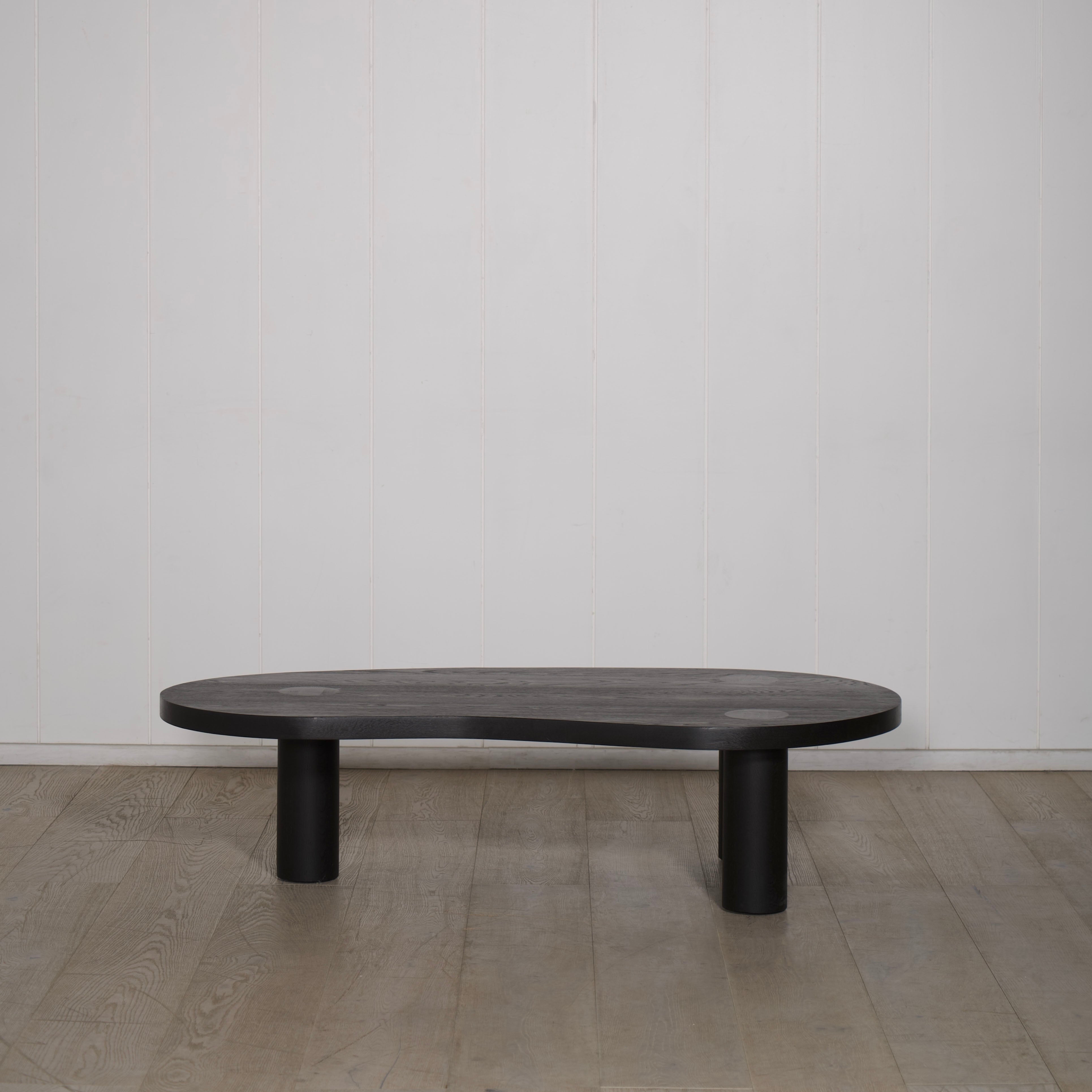 As Shown: Oak finished in Black Black