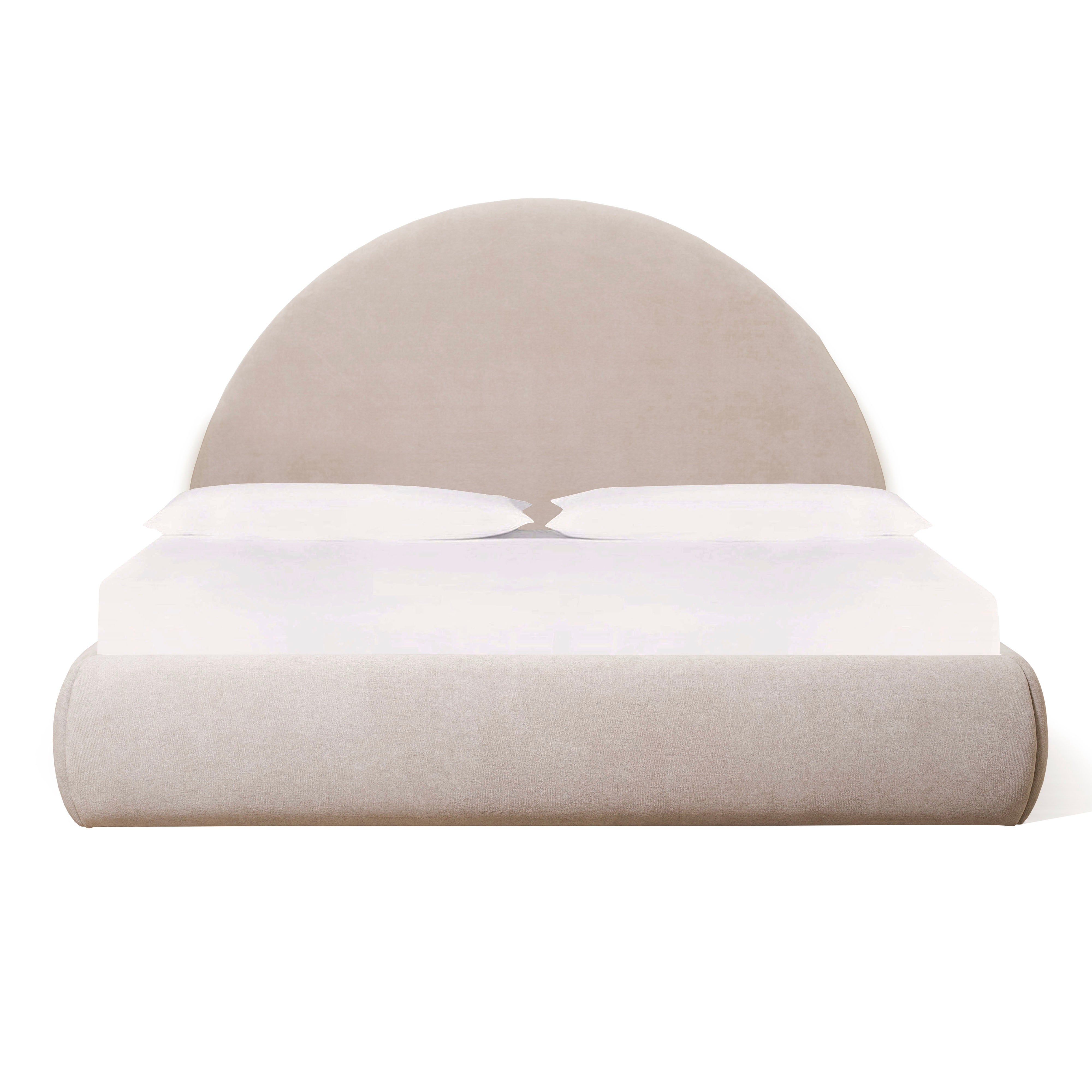 As Shown: King | Style: Upholstered | Fabric: Barney Sand | Finish: N/A