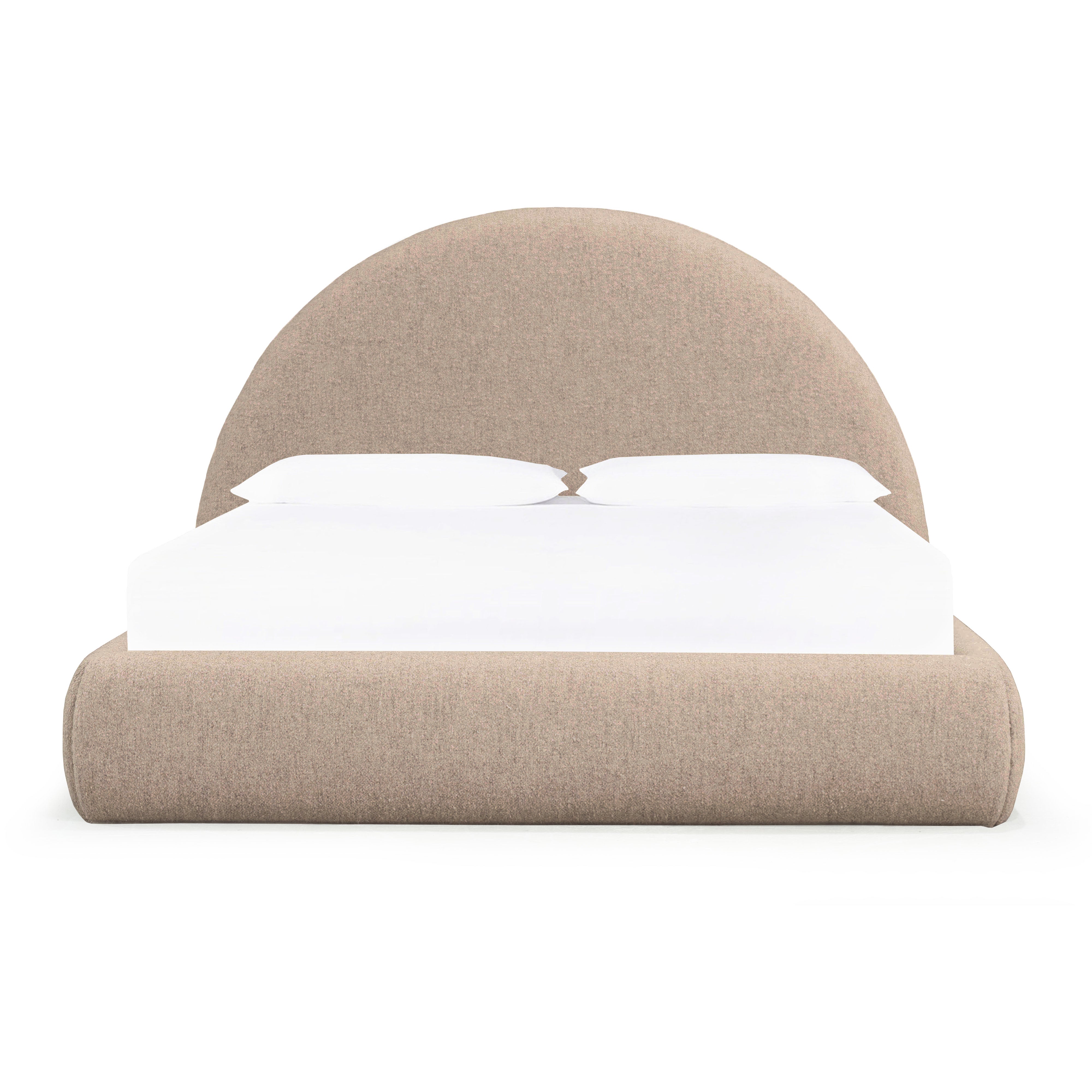 As Shown: King | Style: Upholstered | Fabric: Sheepskin Toast | Finish: N/A