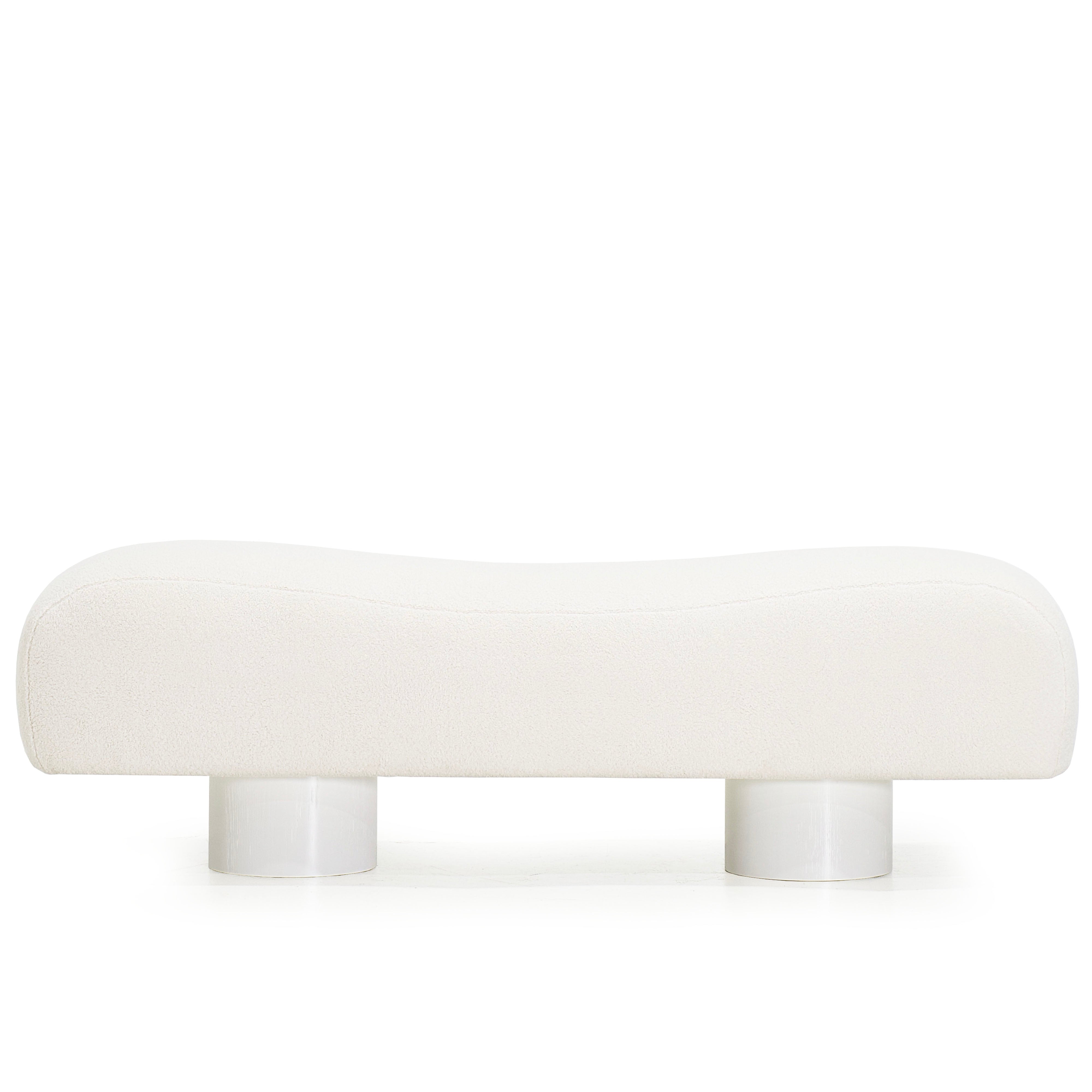 As Shown: in COM, oak legs wire brushed painted.