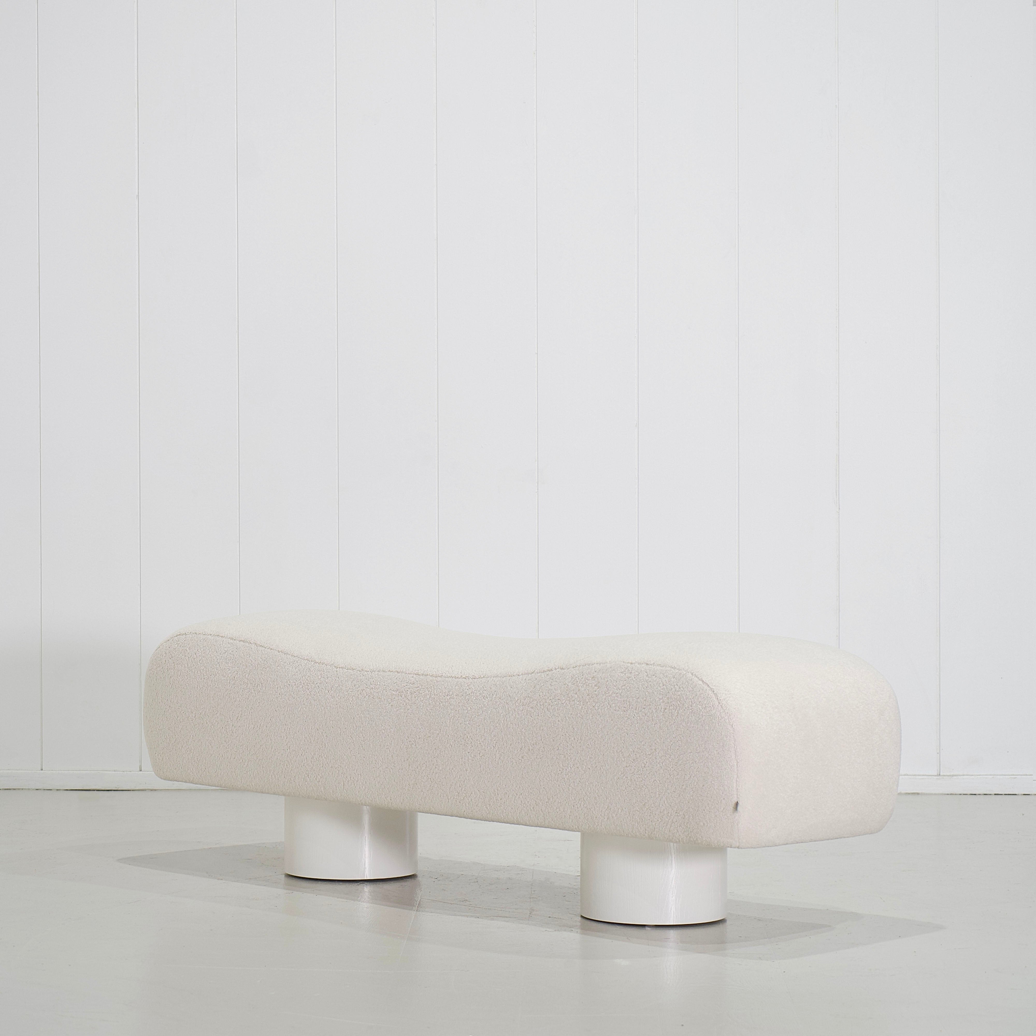 As Shown: in COM, oak legs wire brushed painted.