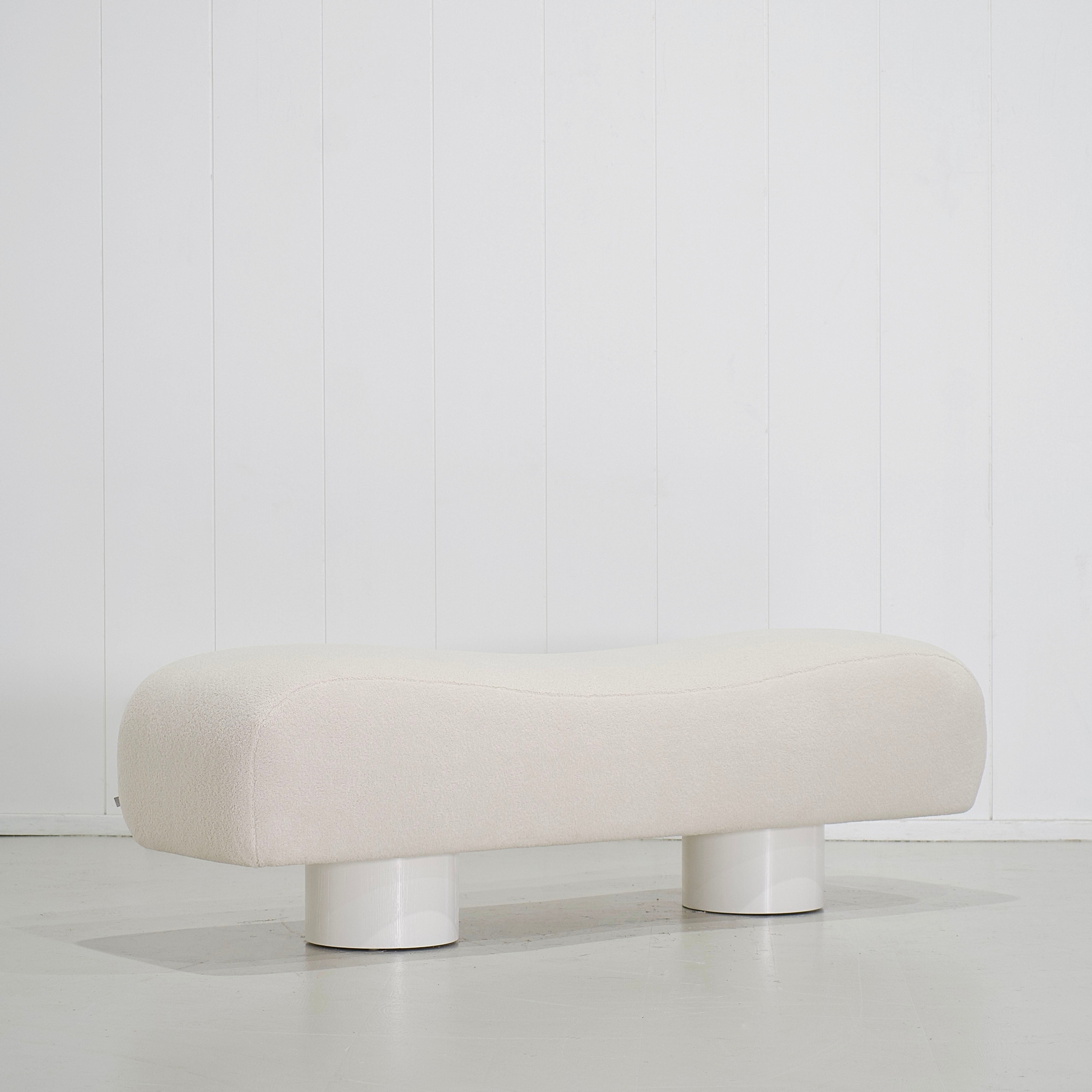 As Shown: in COM, oak legs wire brushed painted.