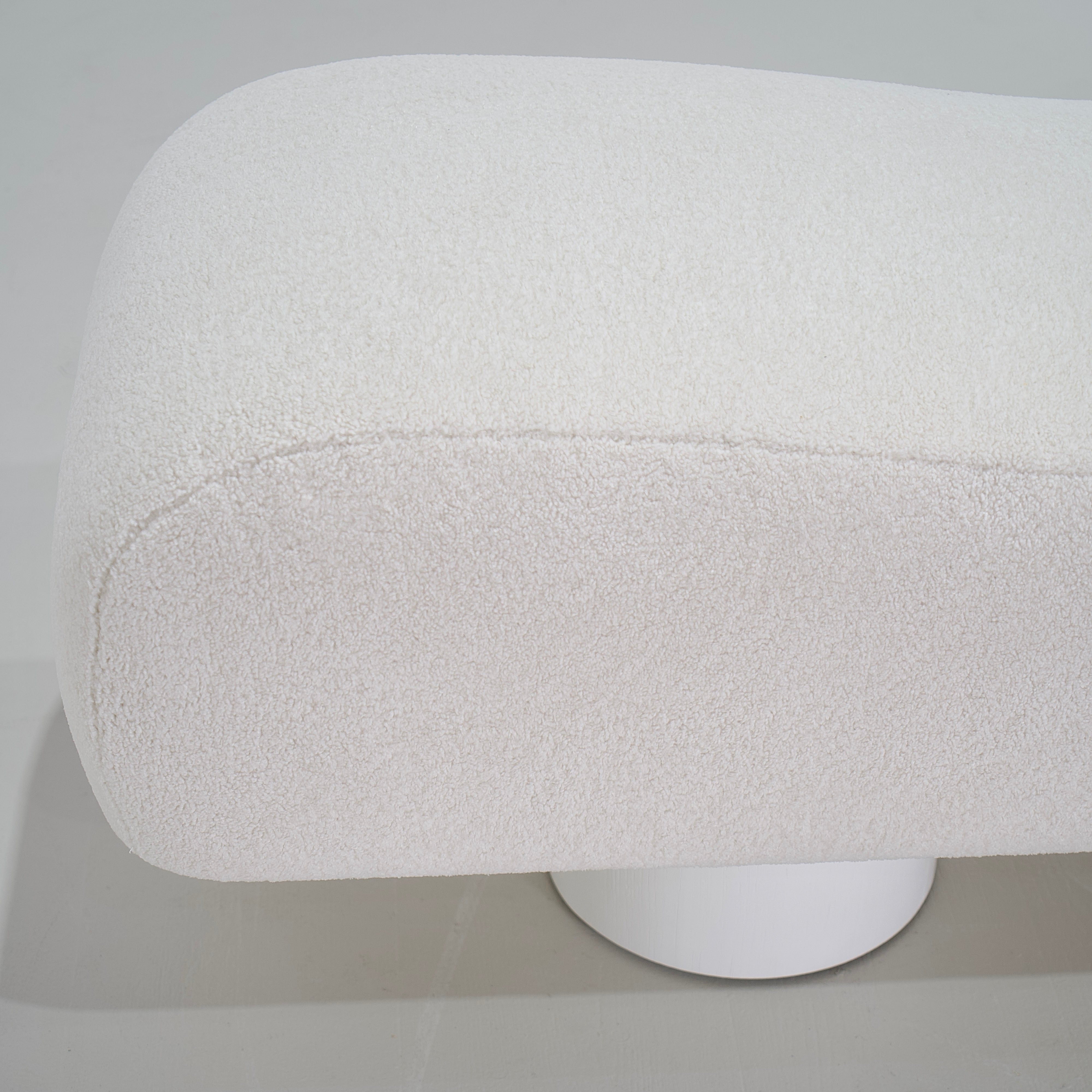 As Shown: in COM, oak legs wire brushed painted.