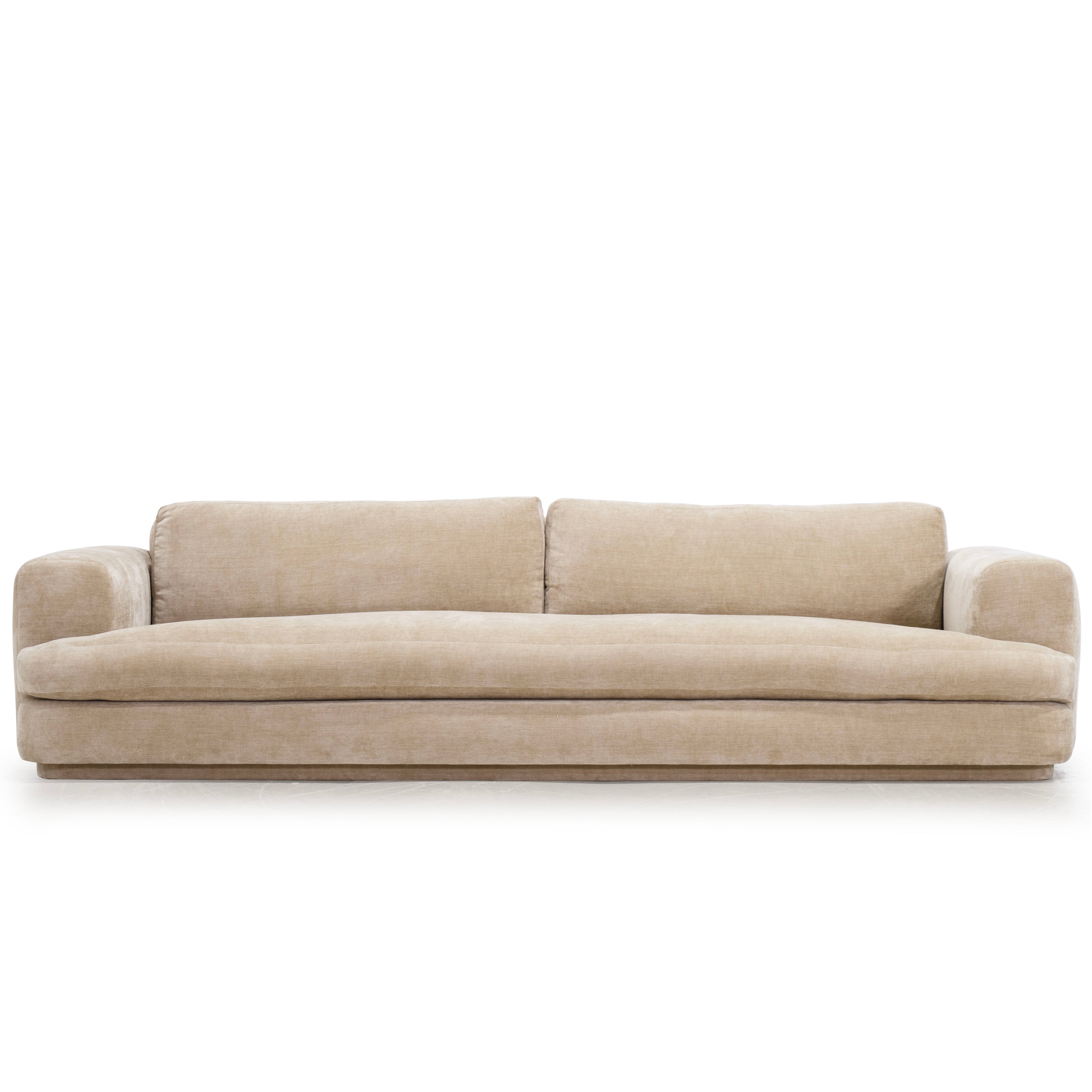 As Shown: Upholstered in Canyon Sand with a 2 over 1 Cushion Configuration