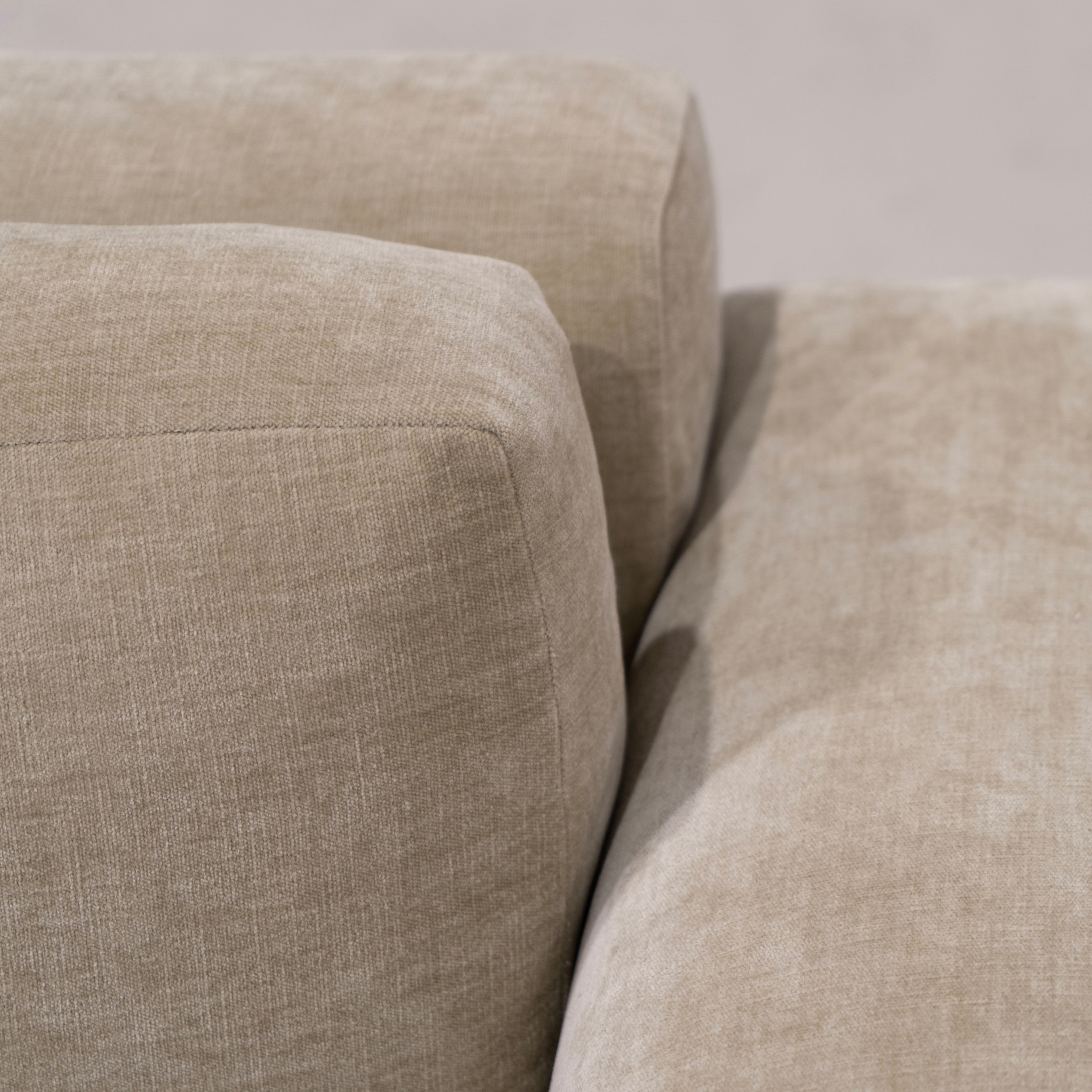 As Shown: Upholstered in Canyon Sand with a 2 over 1 Cushion Configuration