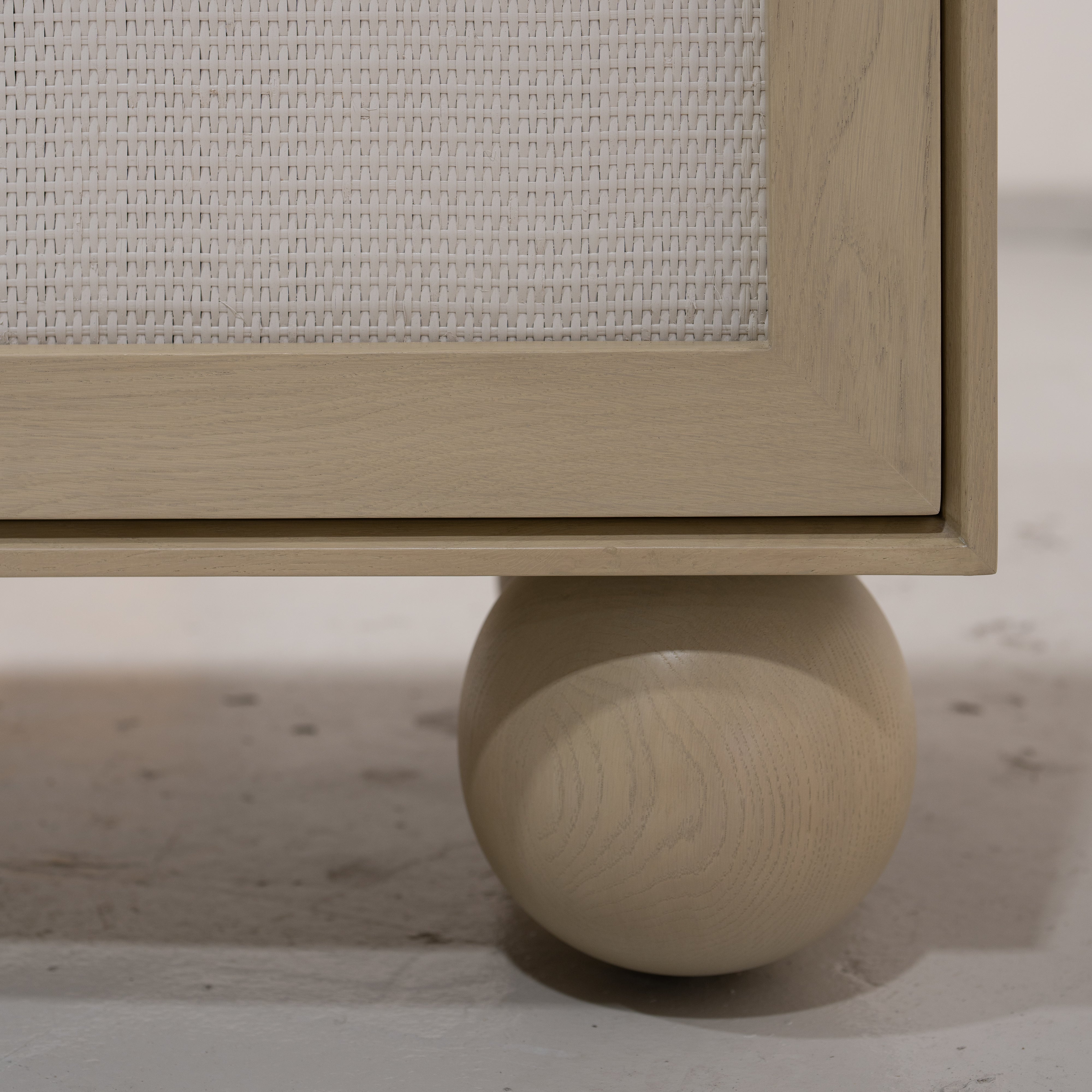 As Shown: Sand finish with EdgeComb Grey painted cane.