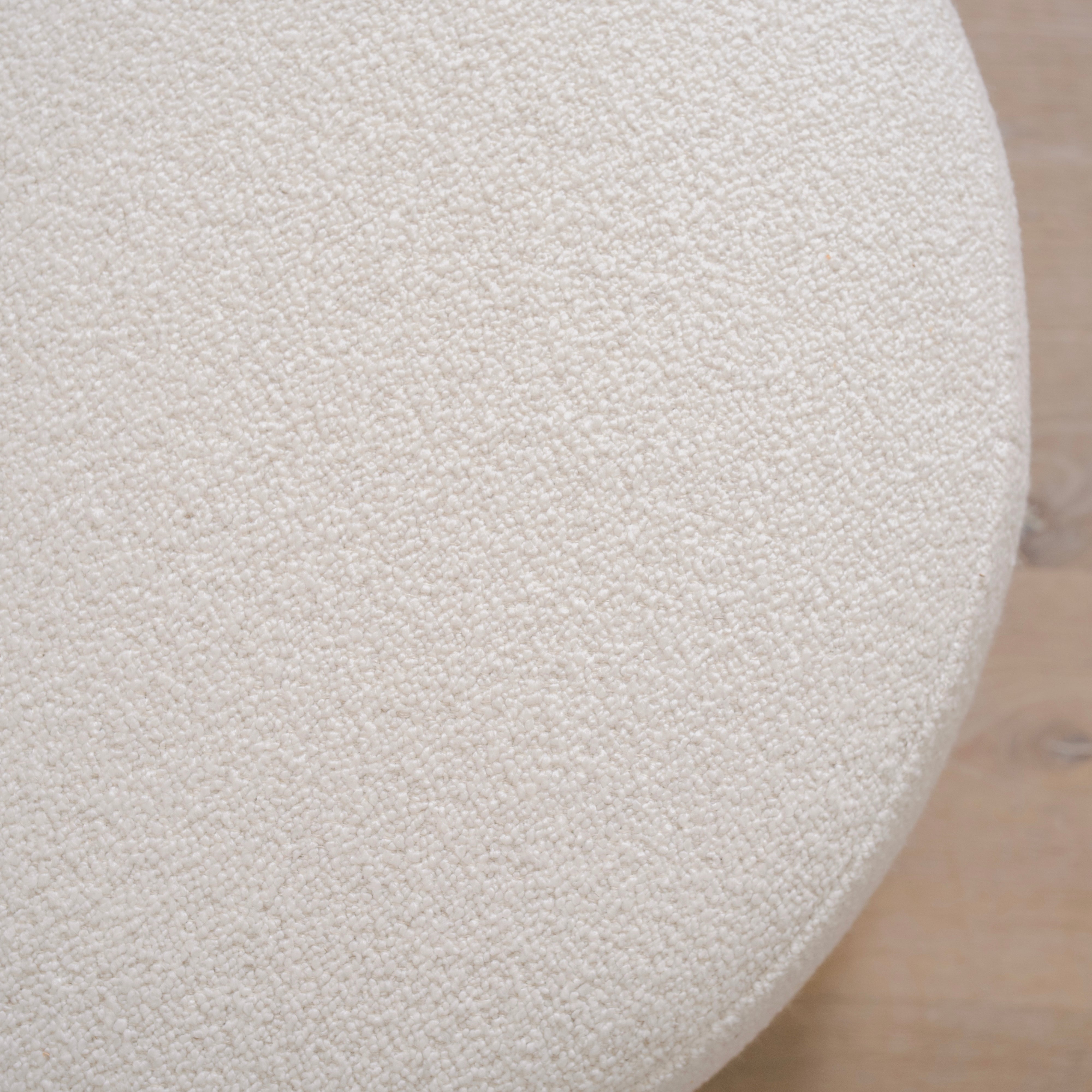 As Shown: 22"Dia x 17"H | Fabric: Rome Ivory | Material: Solid & Engineered Oak | Finish: Shell