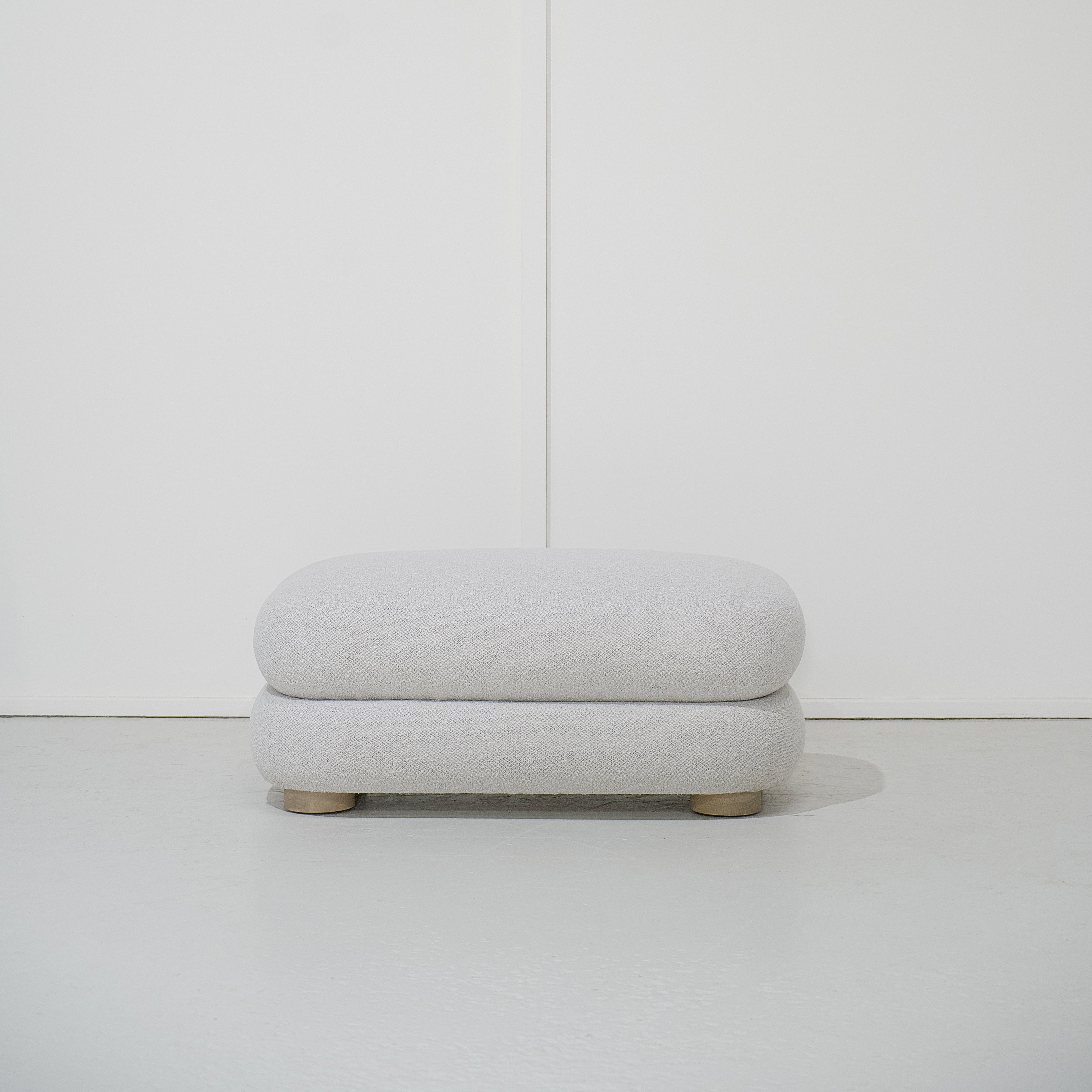 As Shown: 38"L x 20"D x 18"H | Style: Upholstered | Fabric: Marsh Oats | Finish: Natural