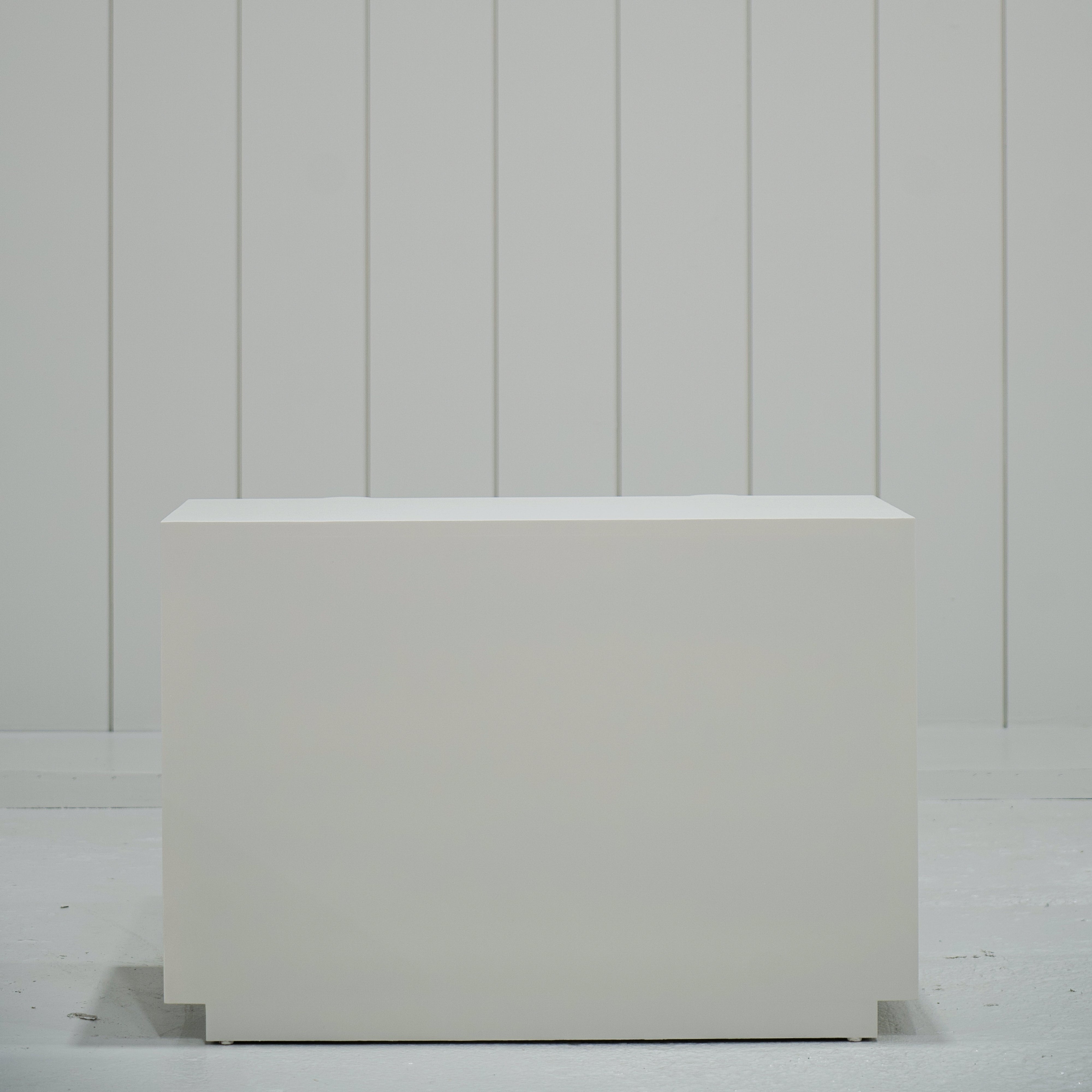 As Shown: 36"W x 18"D x 25"H | Material: Solid Ash | Finish: Plaster Limestone Painted Revere Pewter