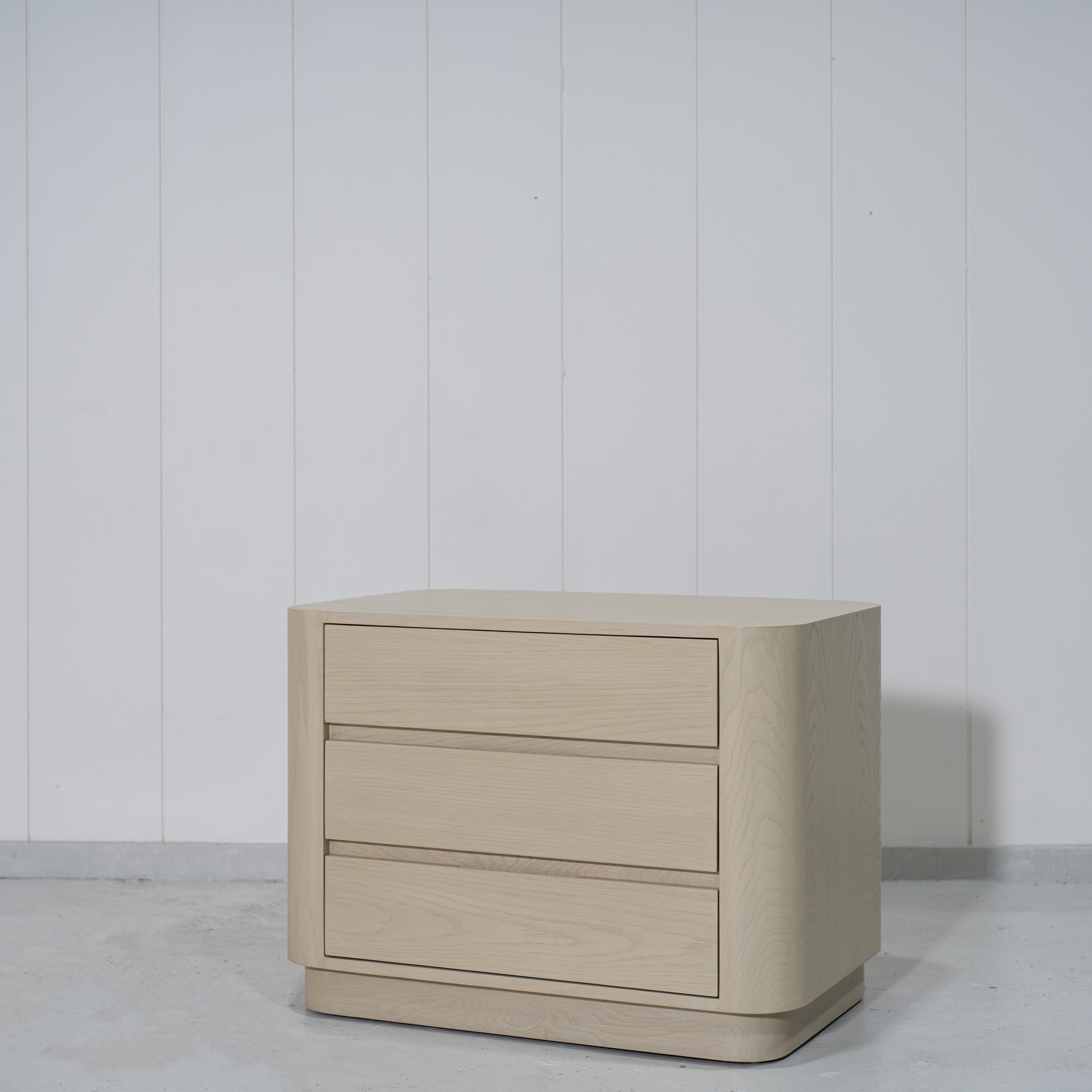 As Shown: 34"W x 22"D x 25"H | Material: Solid Oak | Finish: Sand