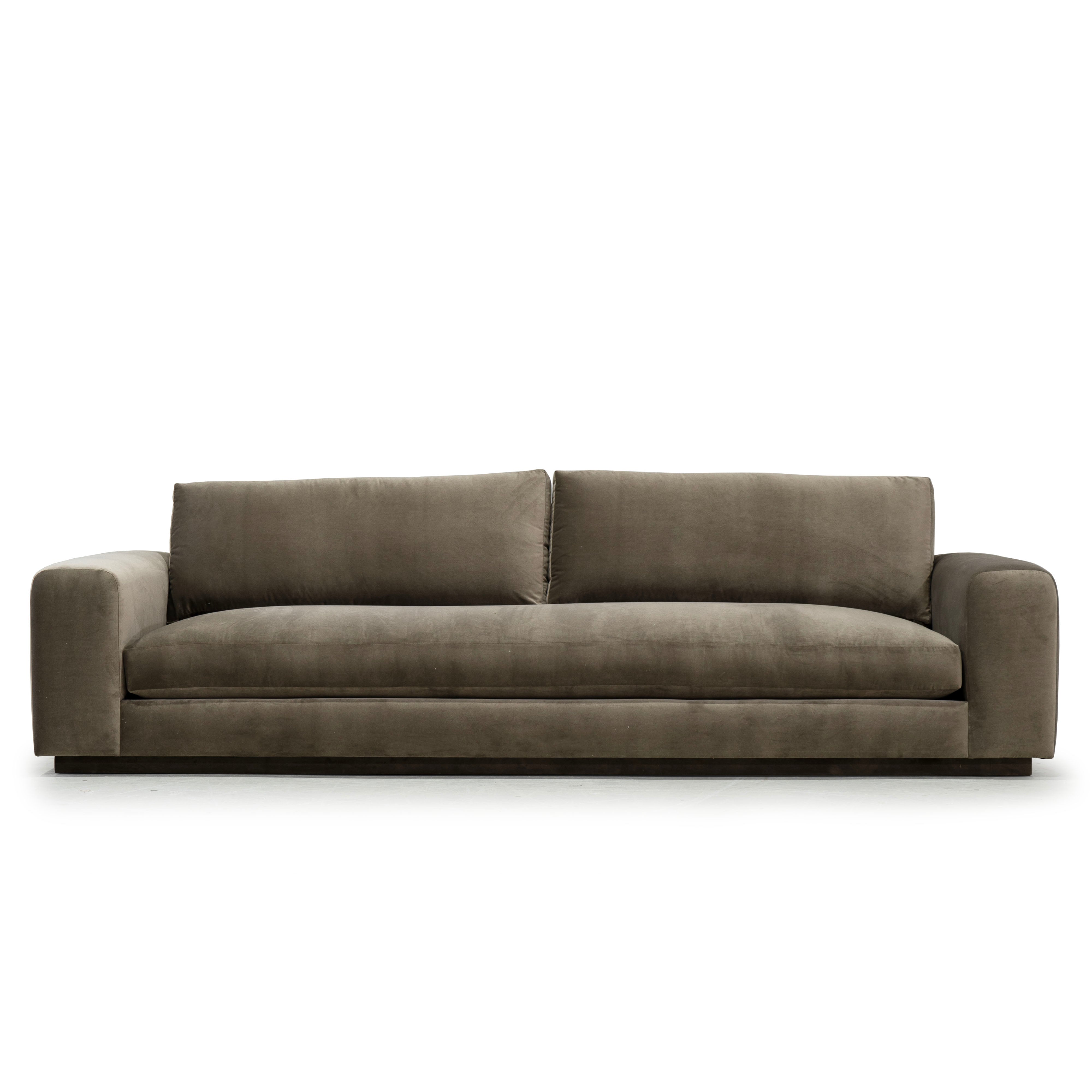 As Shown: Fully upholstered Sky Taupe