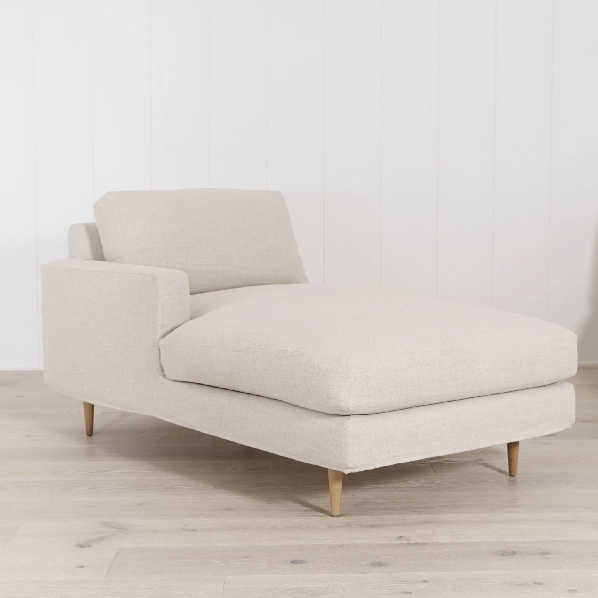 Avilia Chaise, Slipcovered in Belgian Oatmeal | Muskoka Living Collection