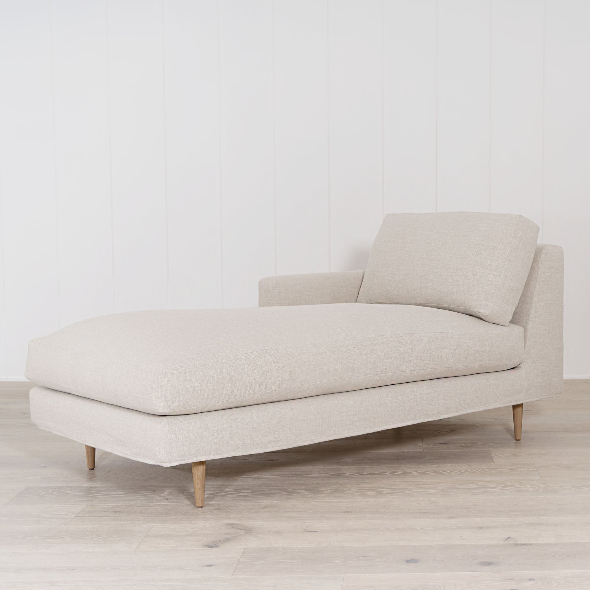 Avilia Chaise, Slipcovered in Belgian Oatmeal | Muskoka Living Collection