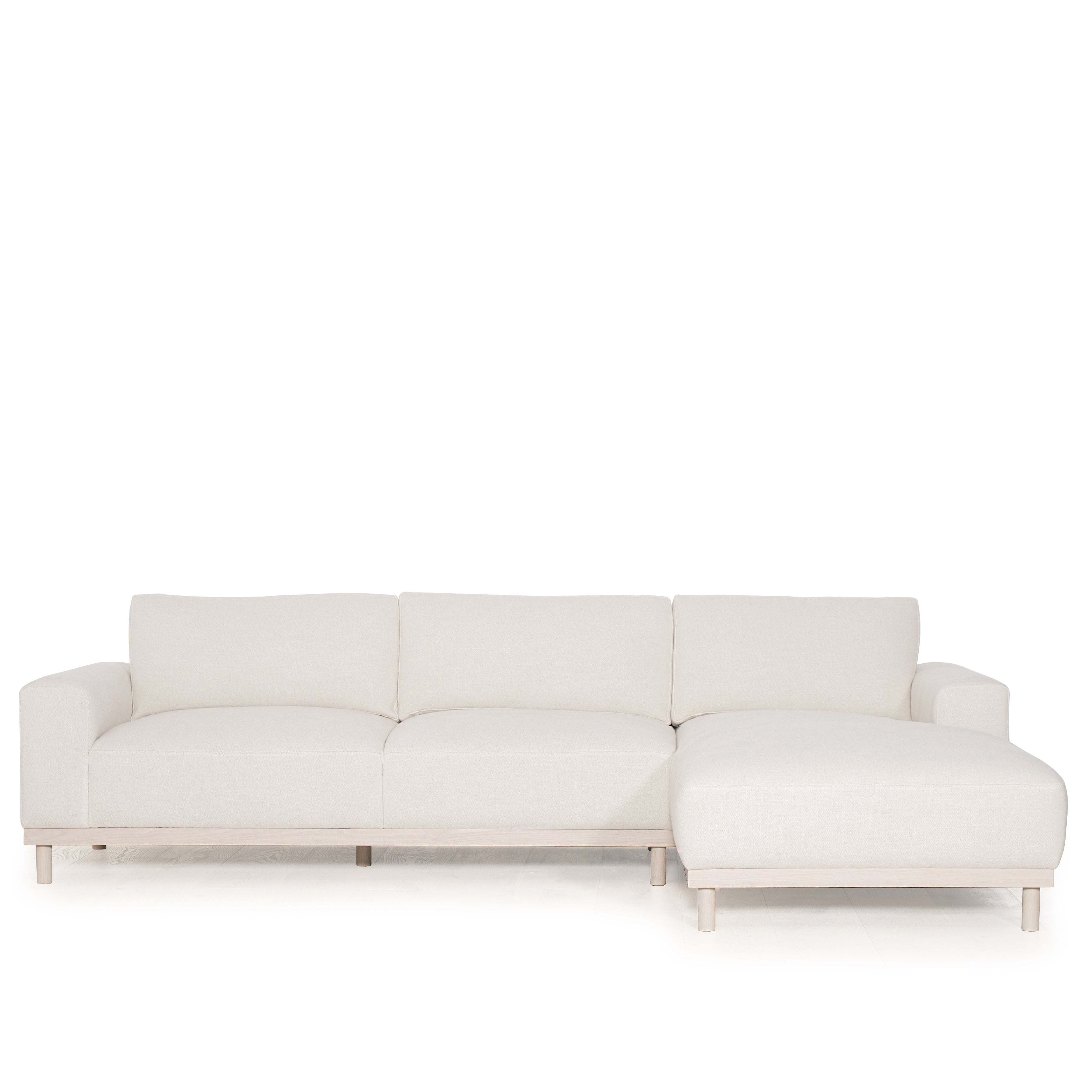 As Shown: in Frame Natural, oak base finished in Mint White Natural.