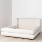 As Shown: King.  in Rome Ivory. Oak finished in Mint White Natural.