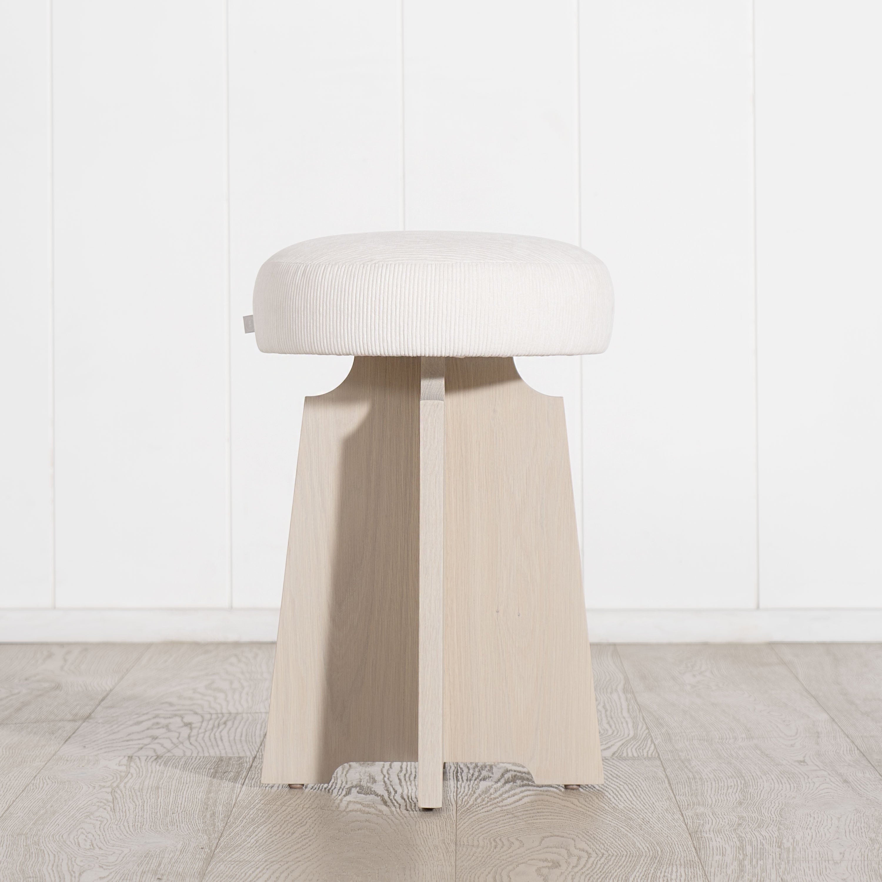 As Shown: in Mila Sugar, Mint White Natural oak finish.