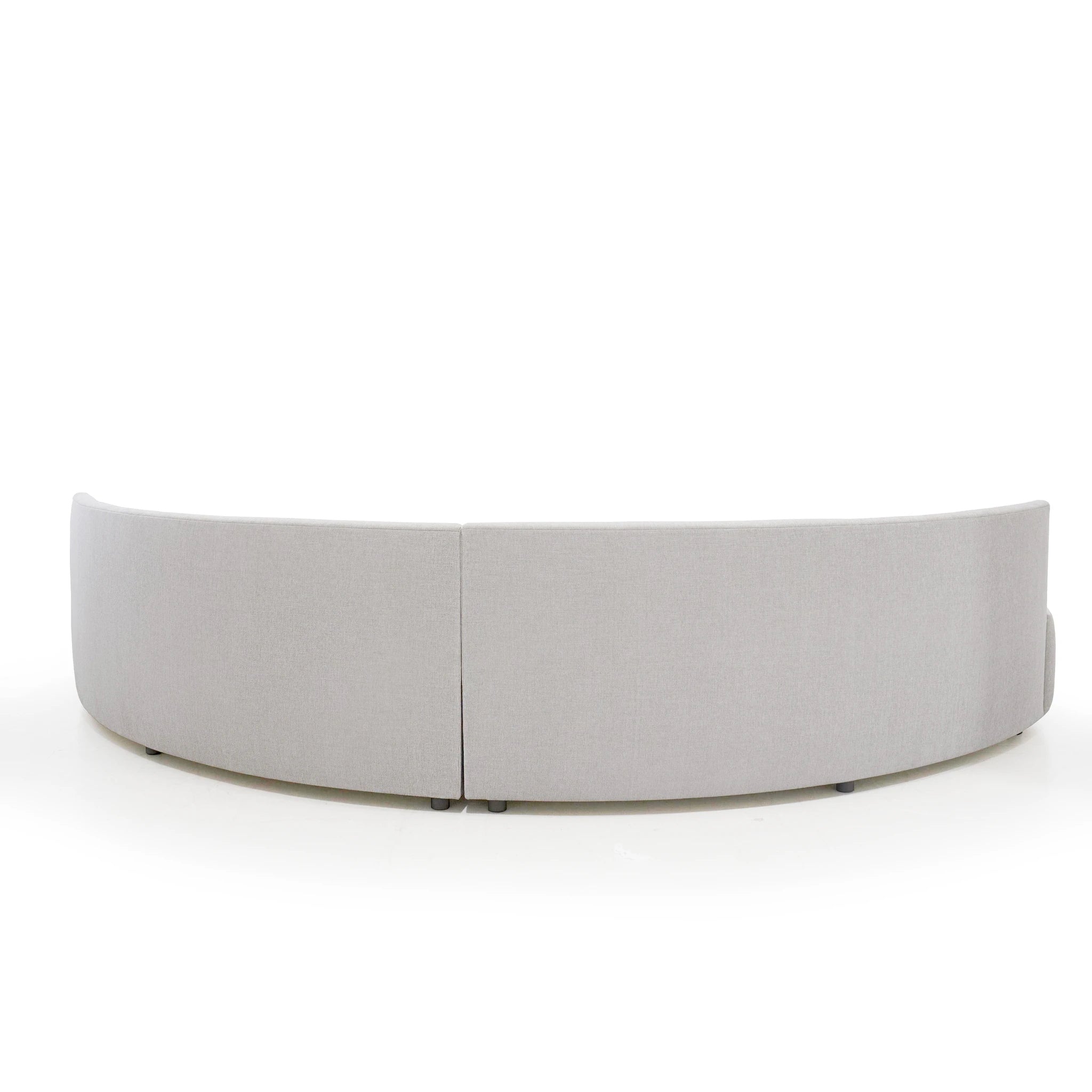 As Shown: in Platform Cloud fabric, metal legs.