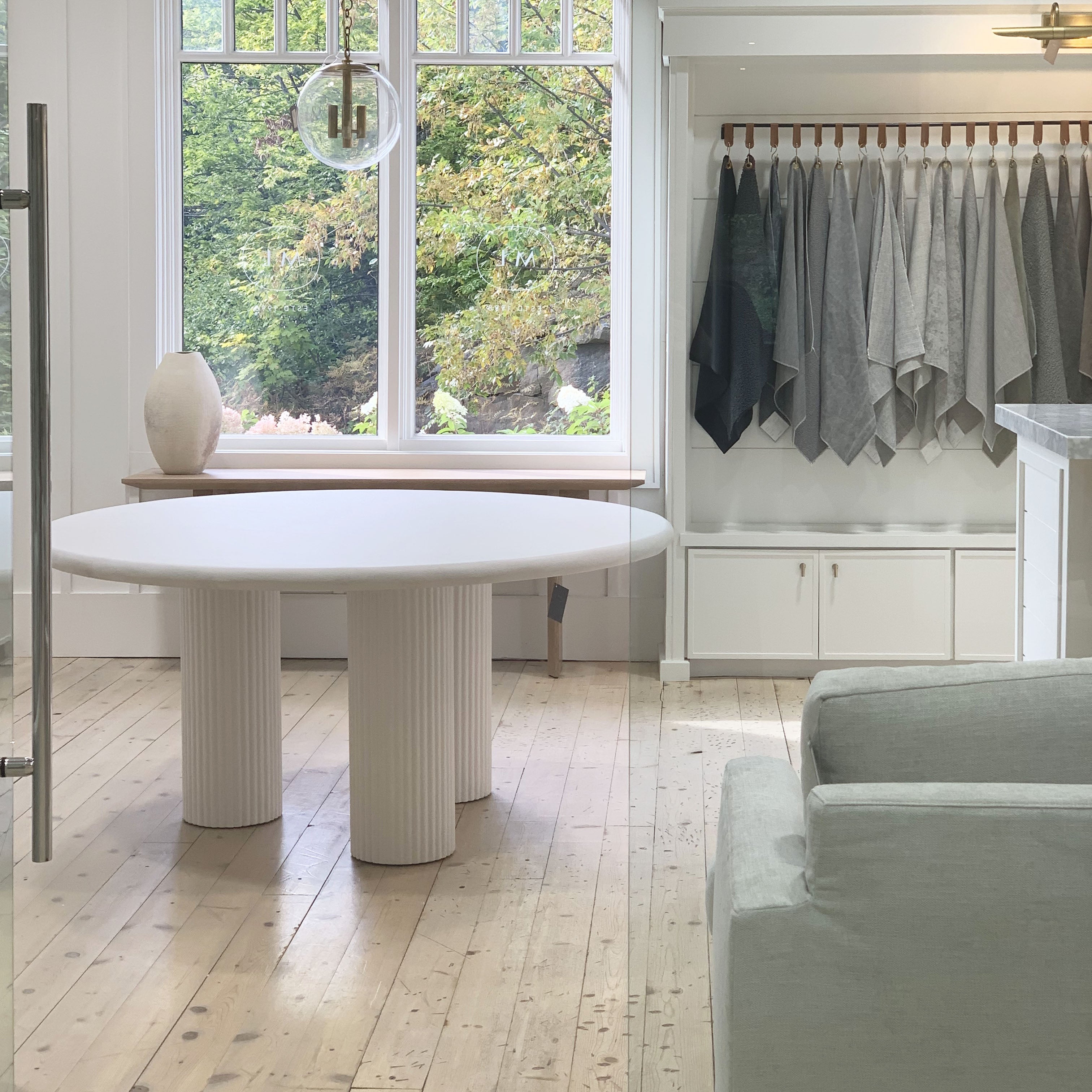 As Shown: 8 step limestone micro coat, White.