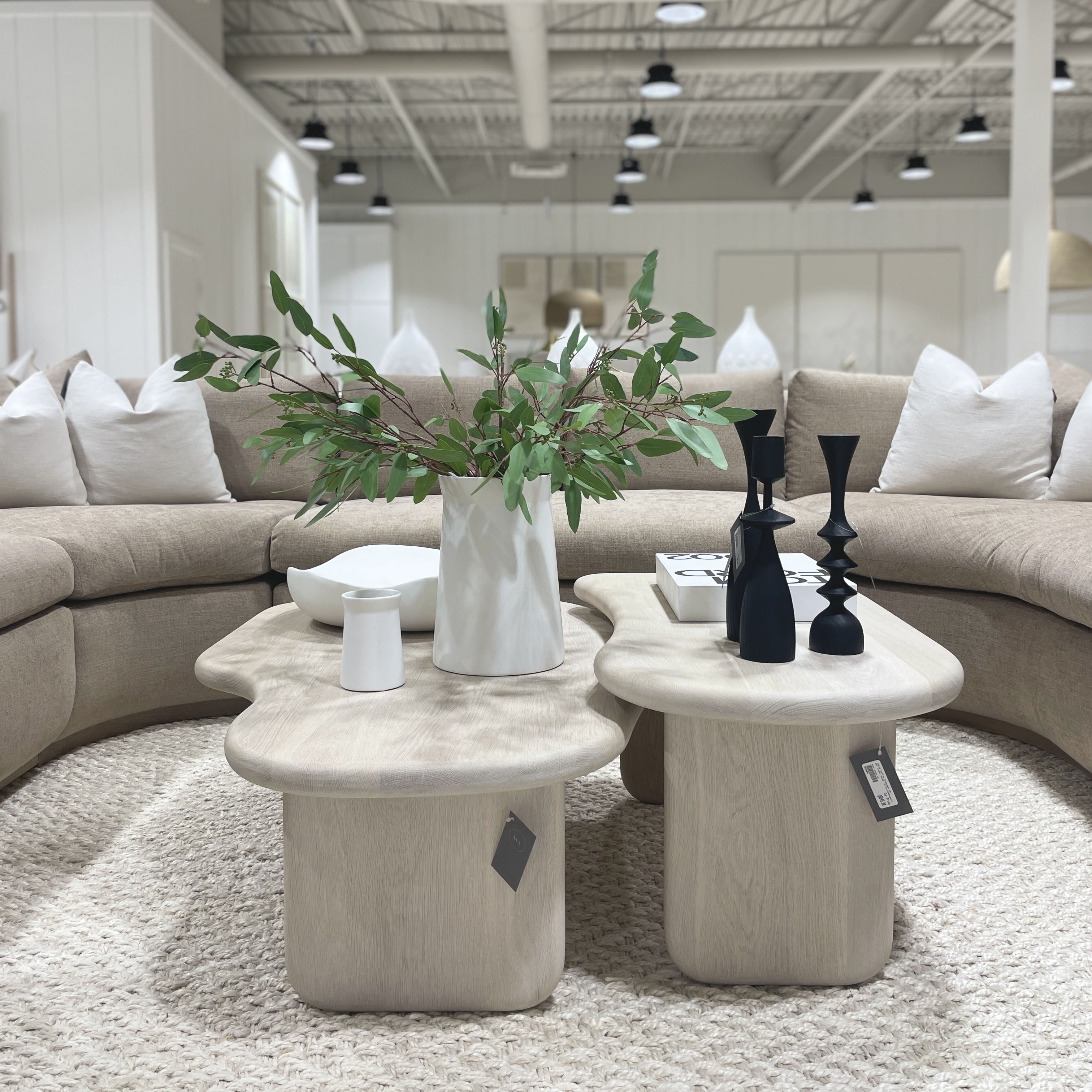 As Shown: Small Set with a Bullnosed Edge in Mint White Super White Finish