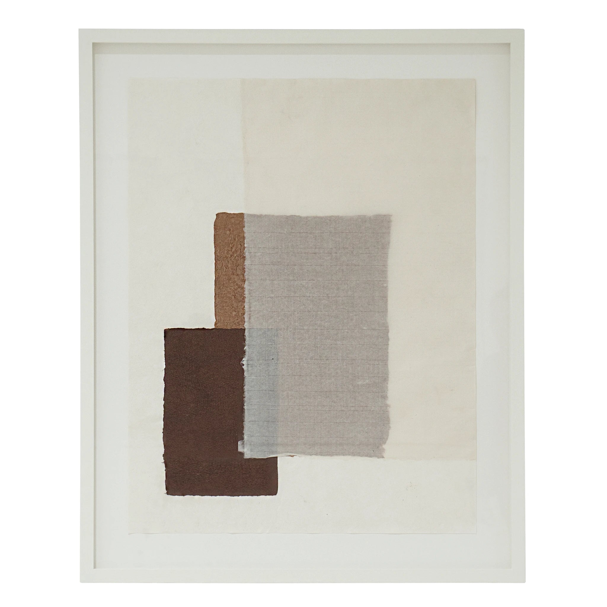 Shown in 33x41 format, painted oak. Collage coloré #6 | Muskoka Living Collection - Art