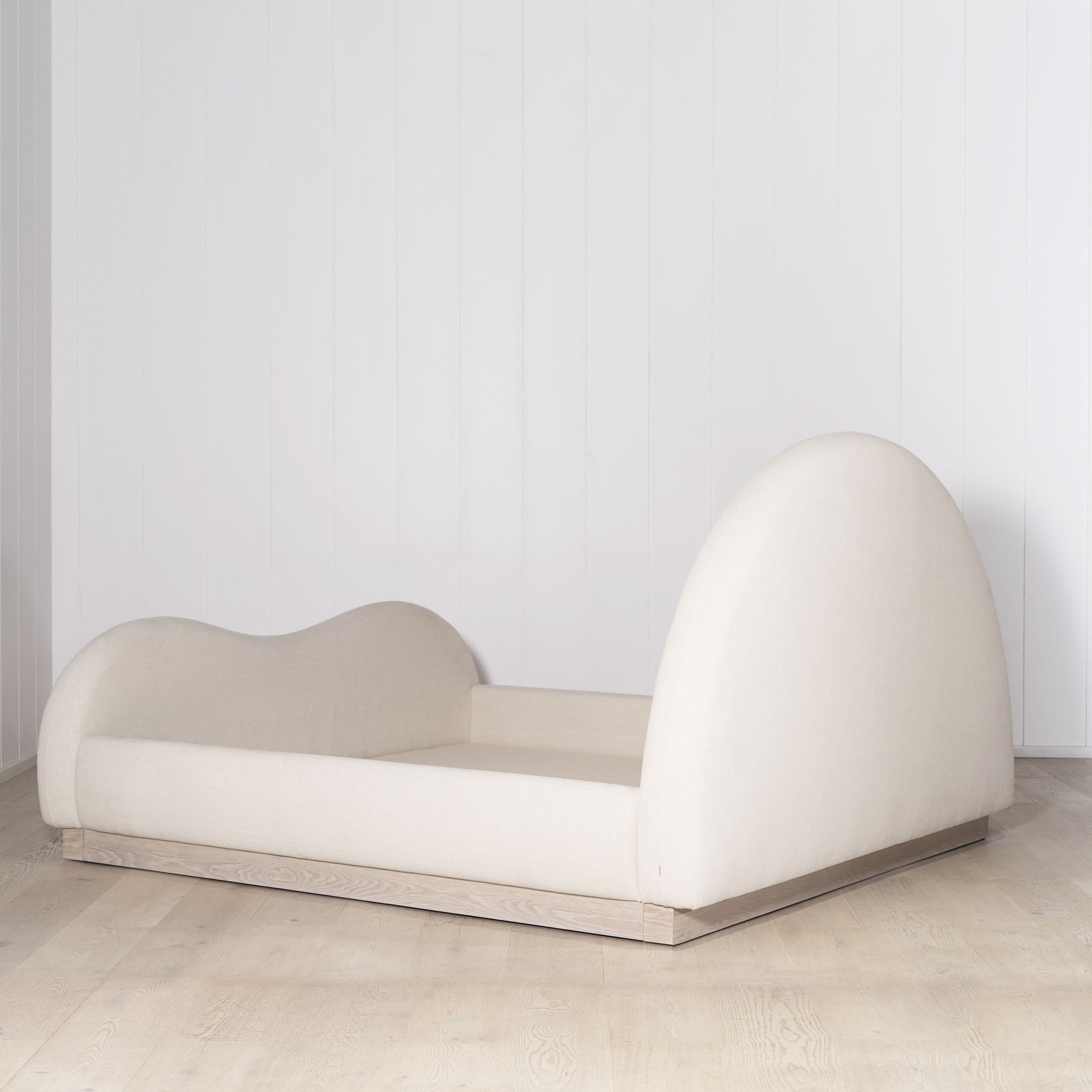 As Shown: in Frame Natural. Oak finished in Mint White / Super White.
