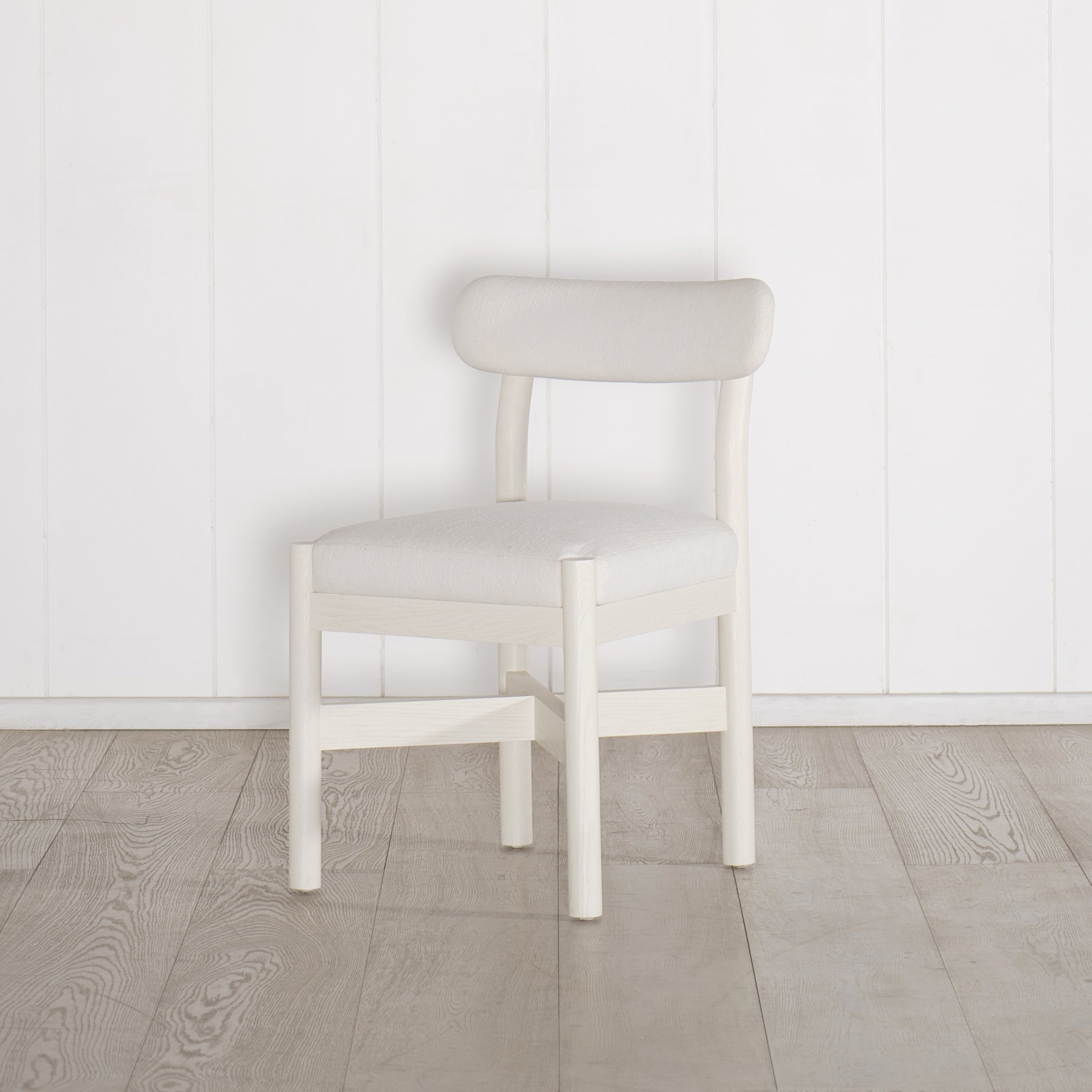 As Shown: COM fabric. Solid Ash wood wire brushed painted in Figueroa.