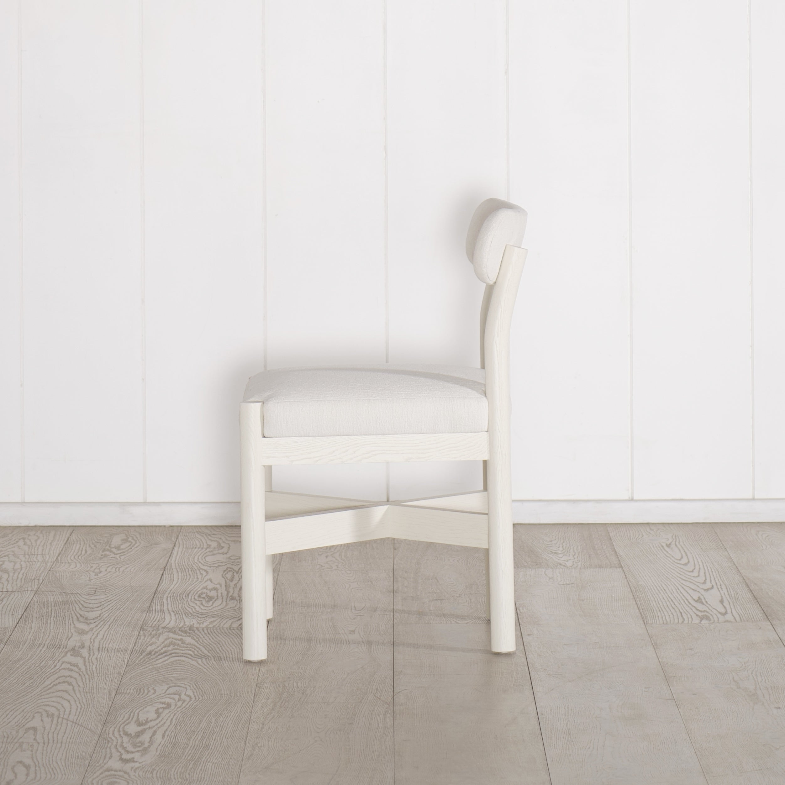 As Shown: COM fabric. Solid Ash wood wire brushed painted in Figueroa.