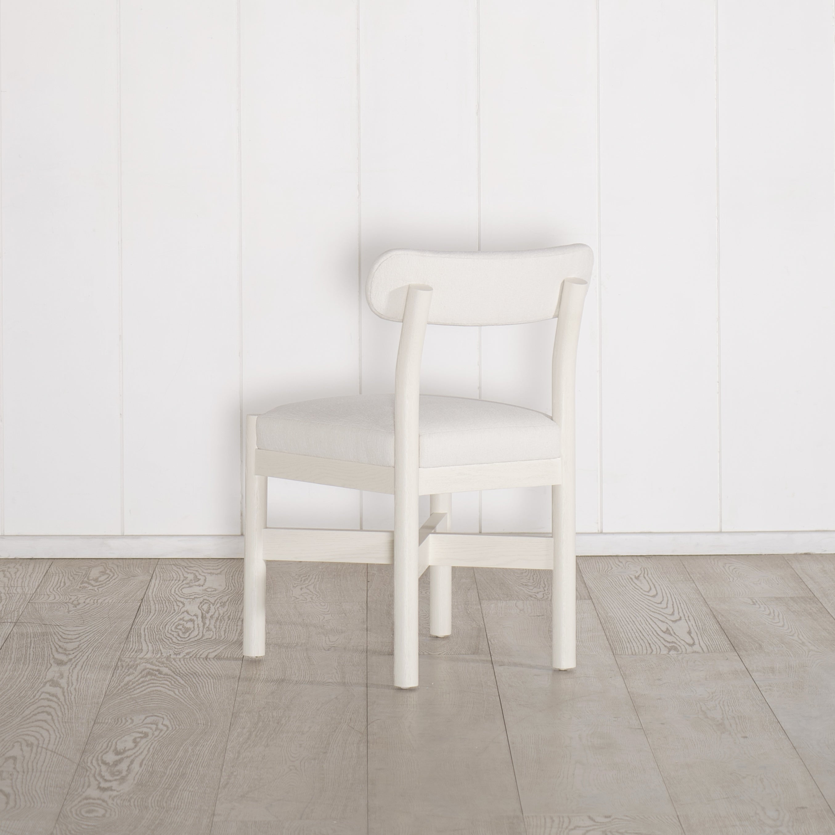 As Shown: COM fabric. Solid Ash wood wire brushed painted in Figueroa.