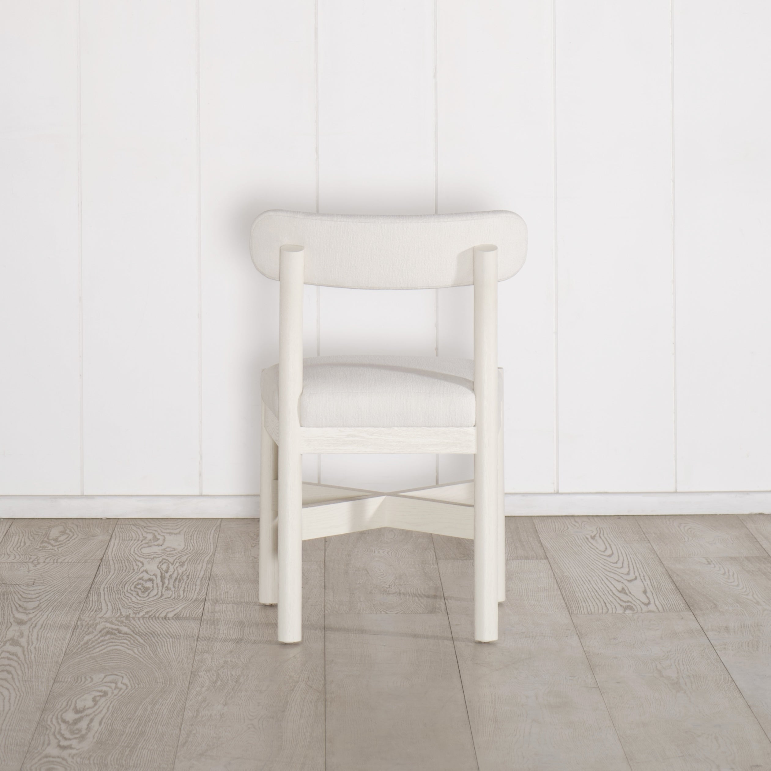 As Shown: COM fabric. Solid Ash wood wire brushed painted in Figueroa.