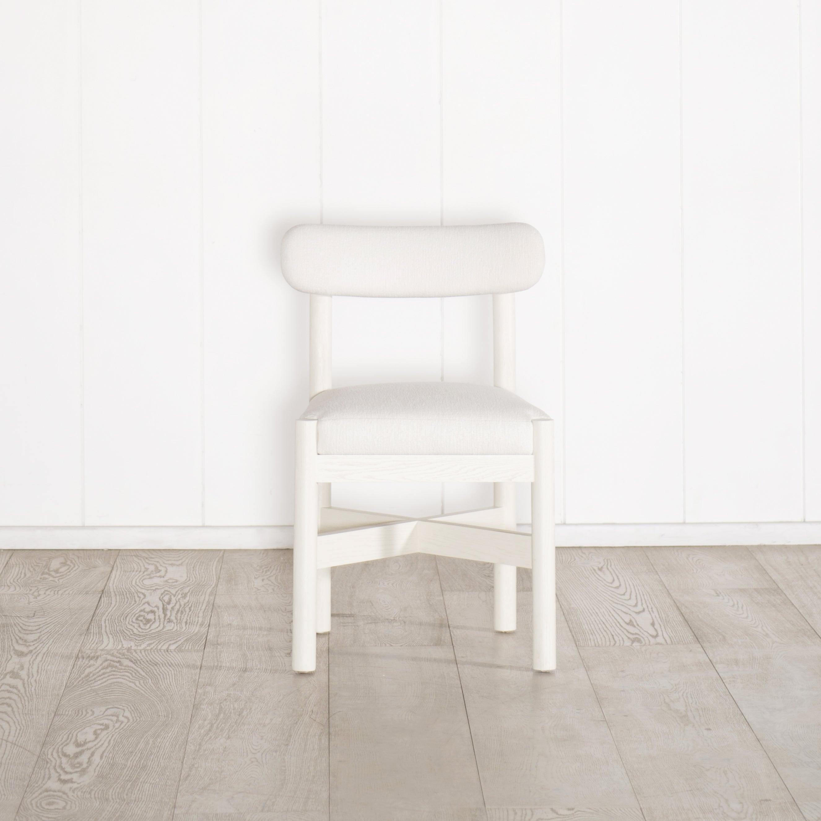 As Shown: COM fabric. Solid Ash wood wire brushed painted in Figueroa.