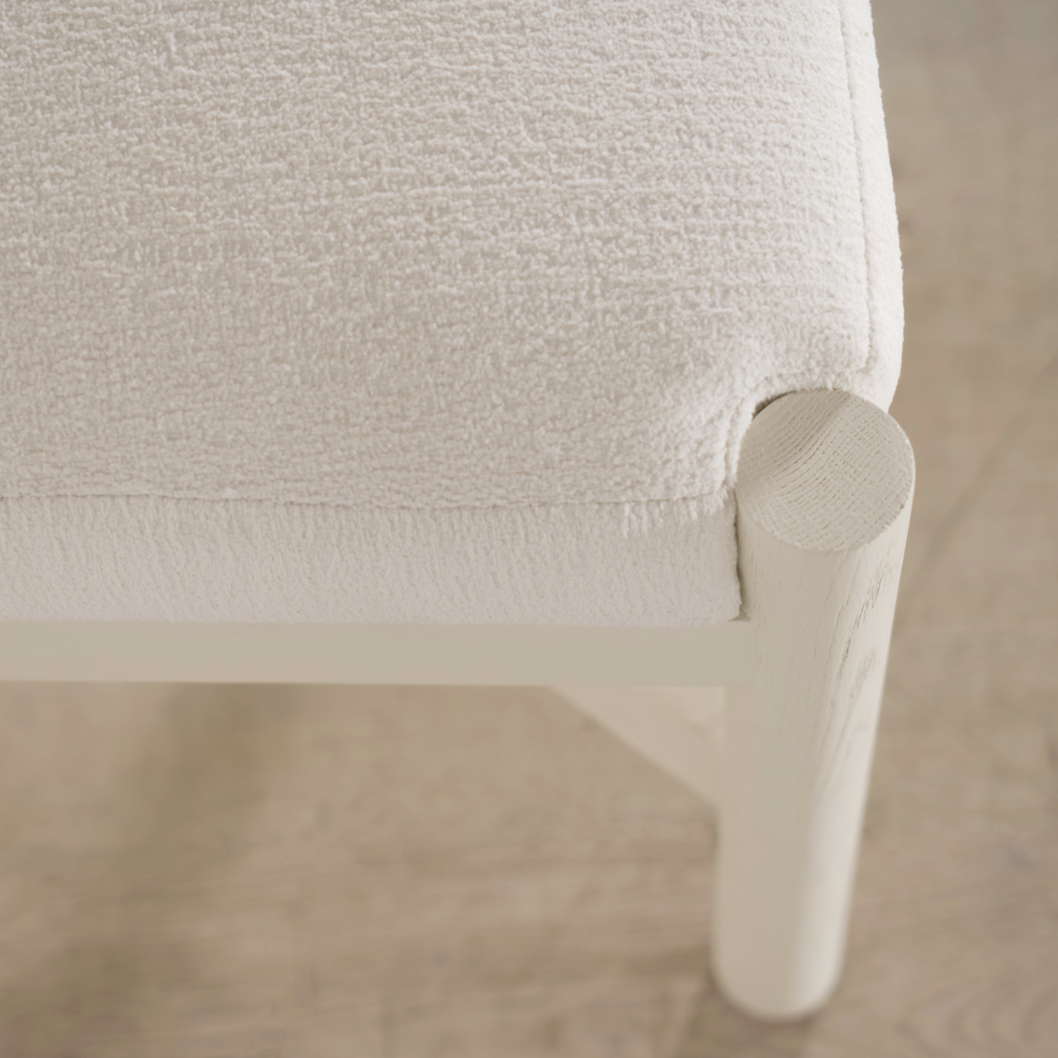 As Shown: COM fabric. Solid Ash wood wire brushed painted in Figueroa.